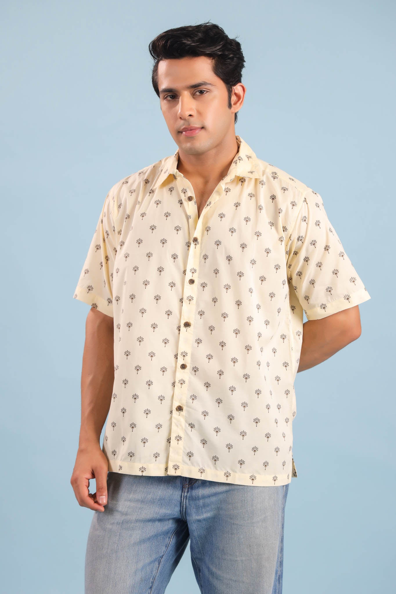 Classic Buti Cotton Shirt - Yellow