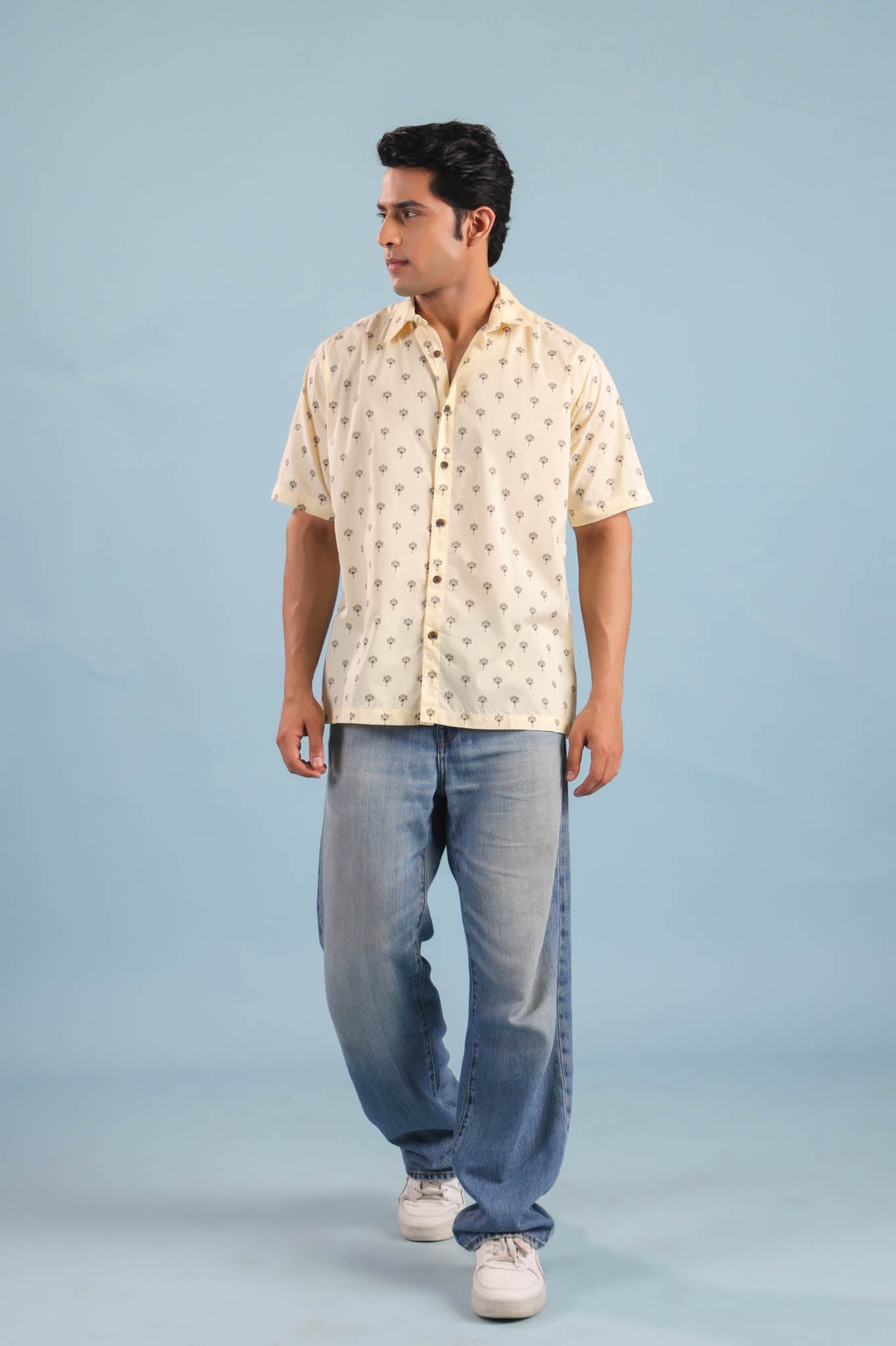 Classic Buti Cotton Shirt - Yellow