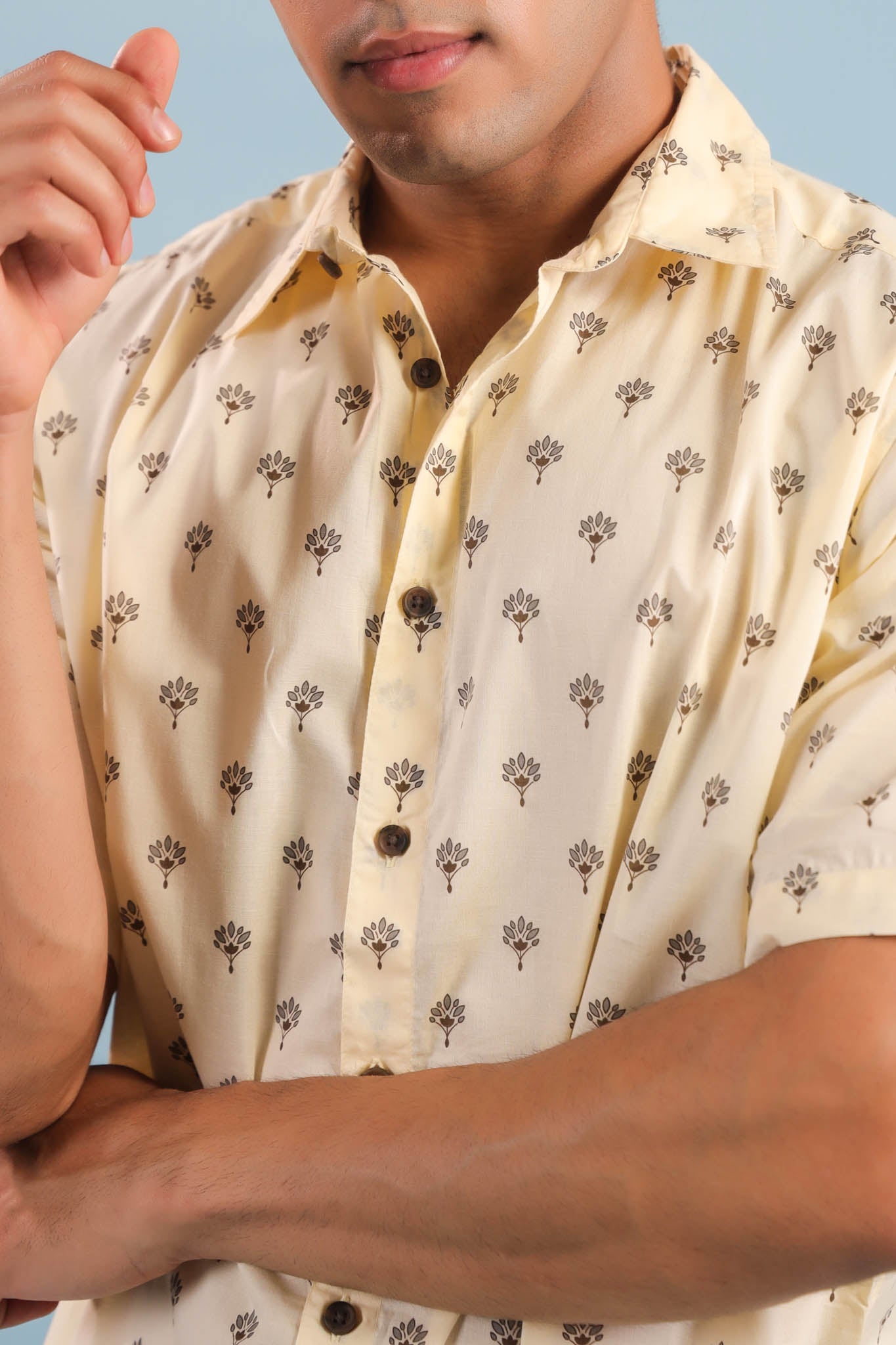 Classic Buti Cotton Shirt - Yellow
