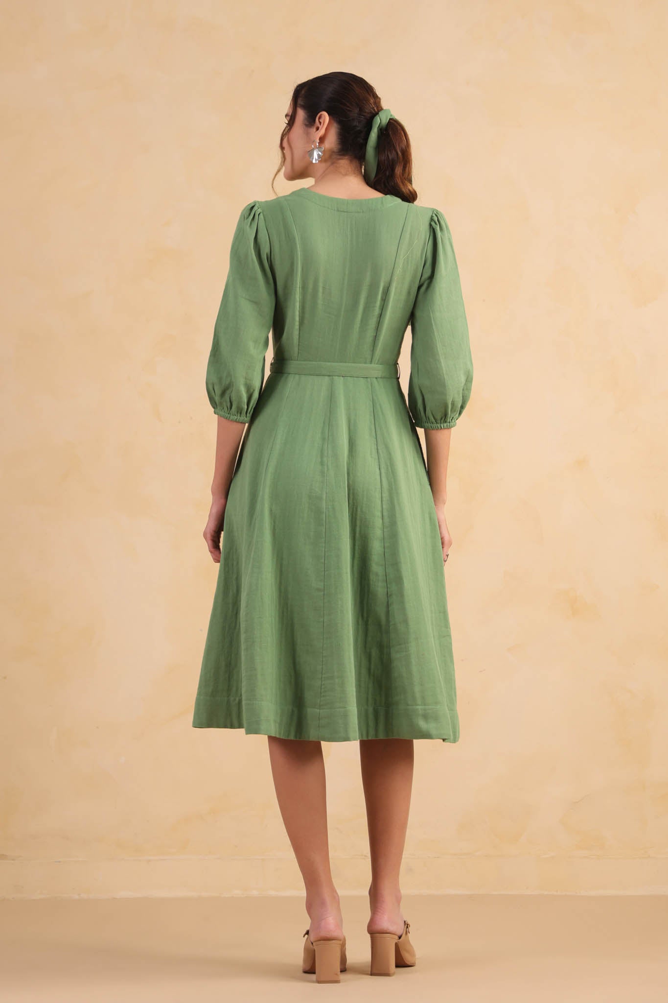 Aureline Dress – Turf Green