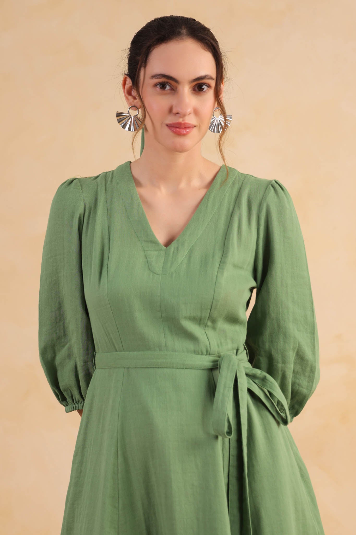 Aureline Dress – Turf Green