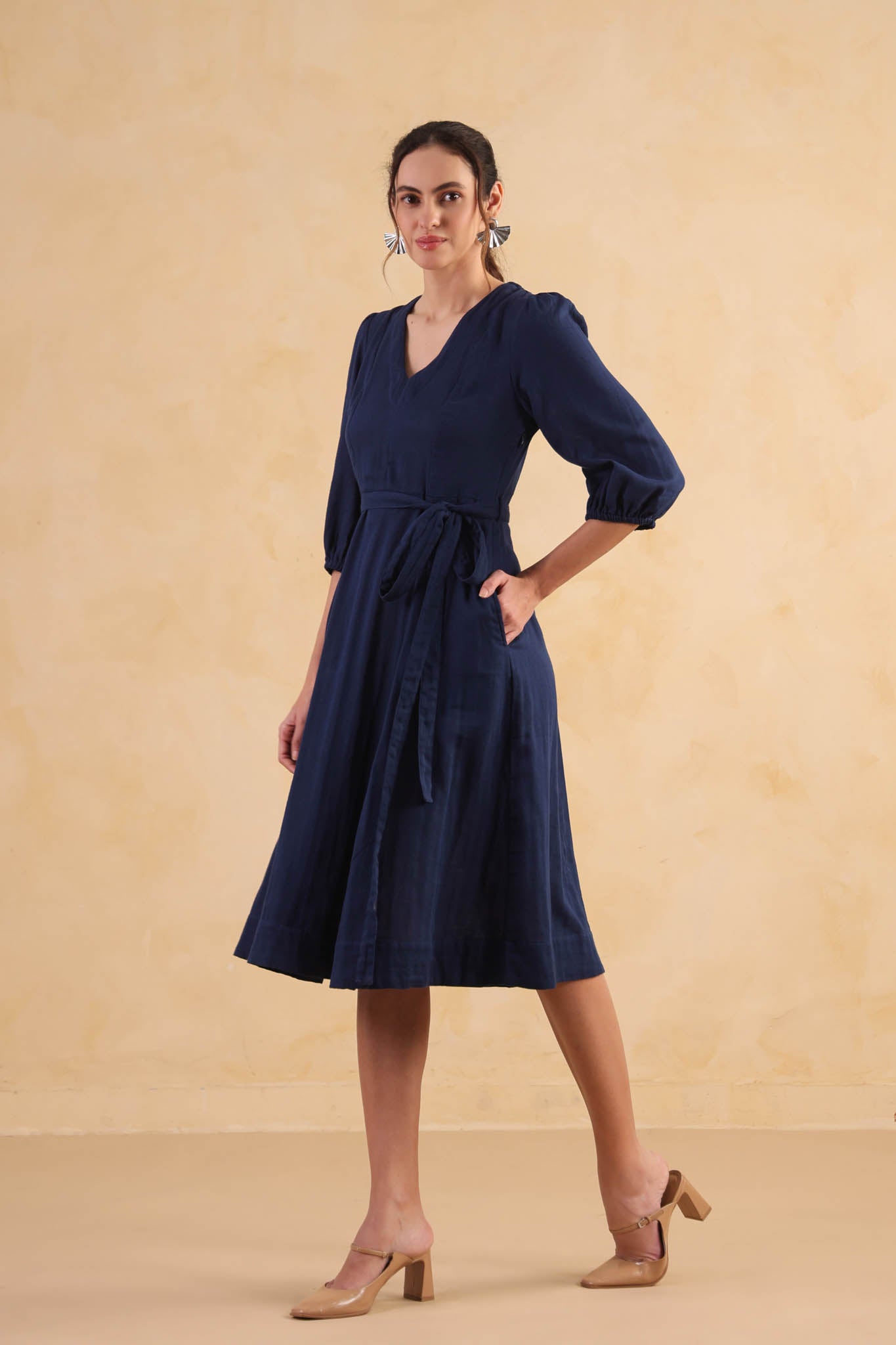 Aureline Dress – Navy Blue