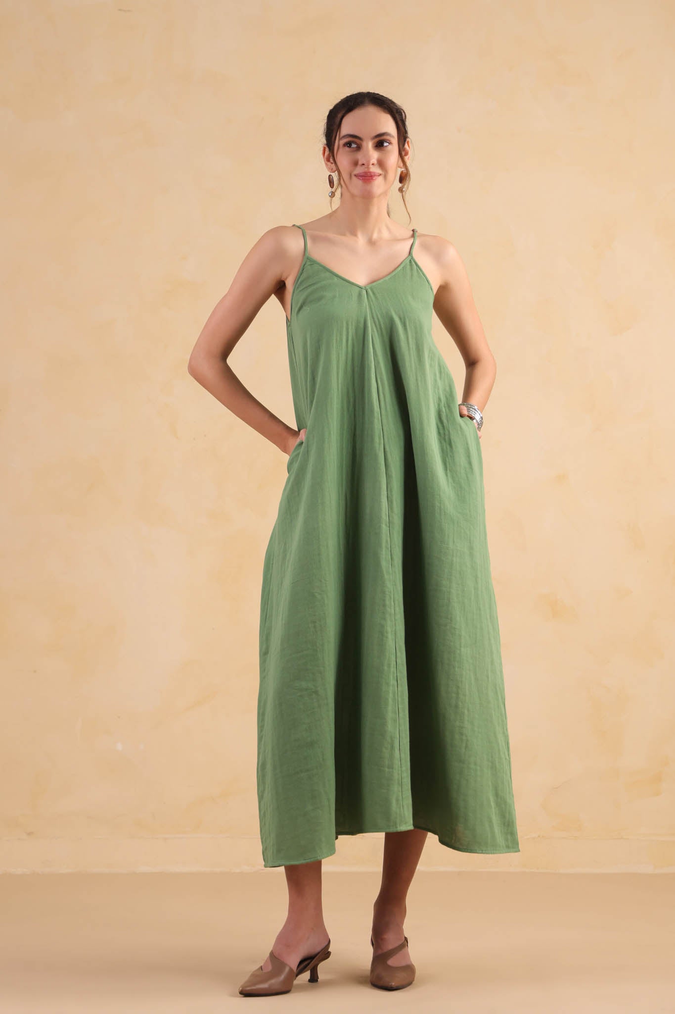 Slip Dress – Turf Green