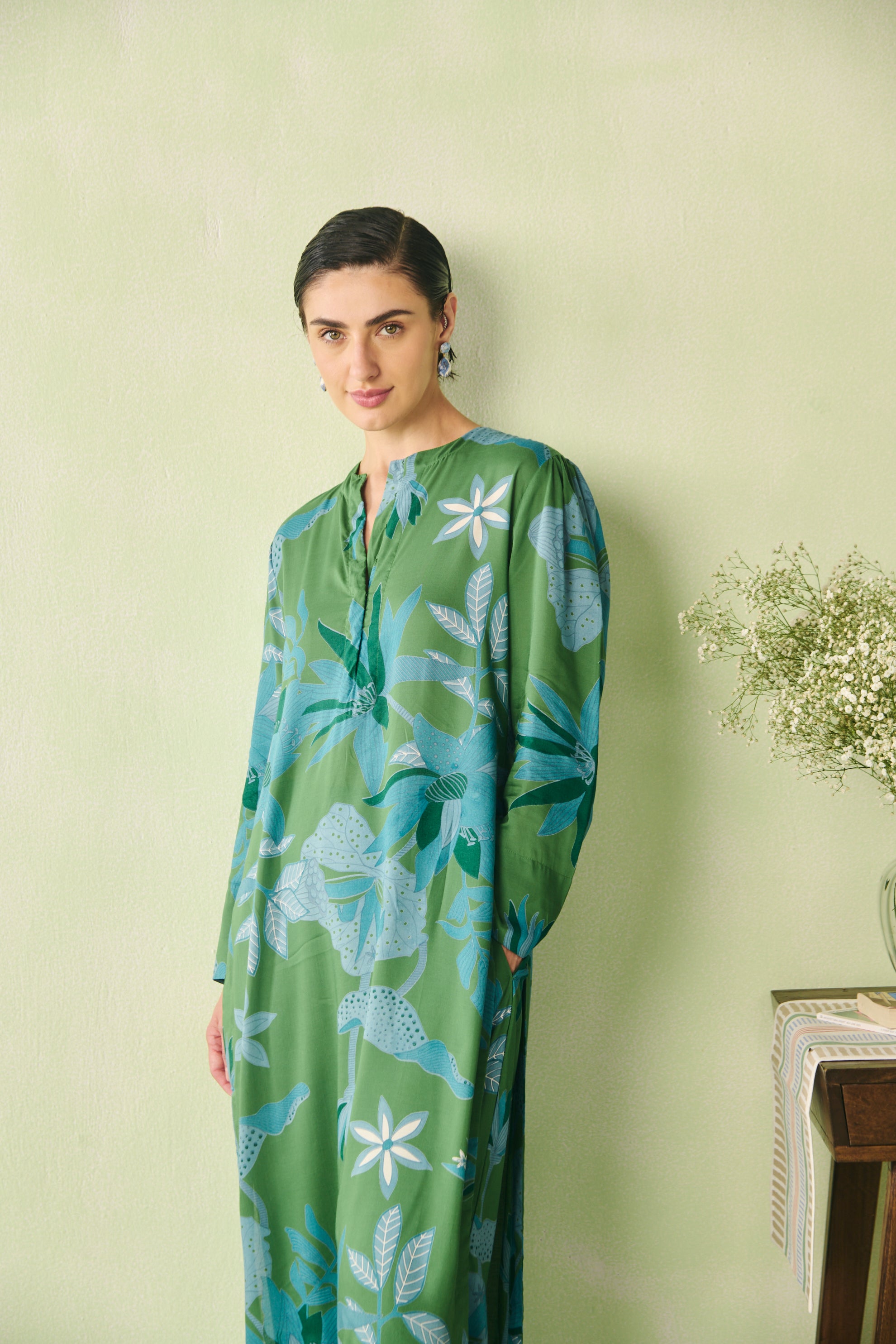 Noor Kurta Set - Green