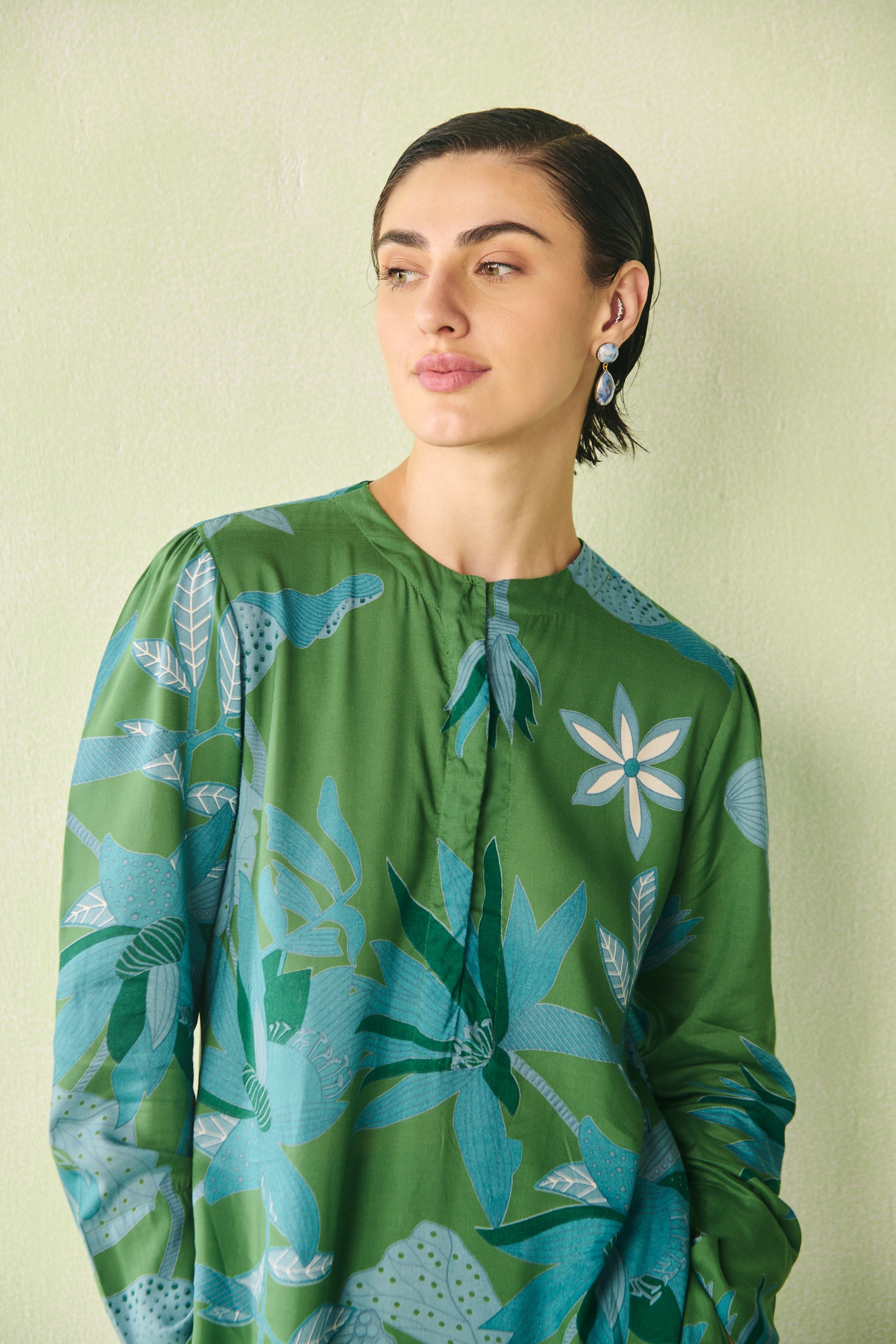 Noor Kurta Set - Green