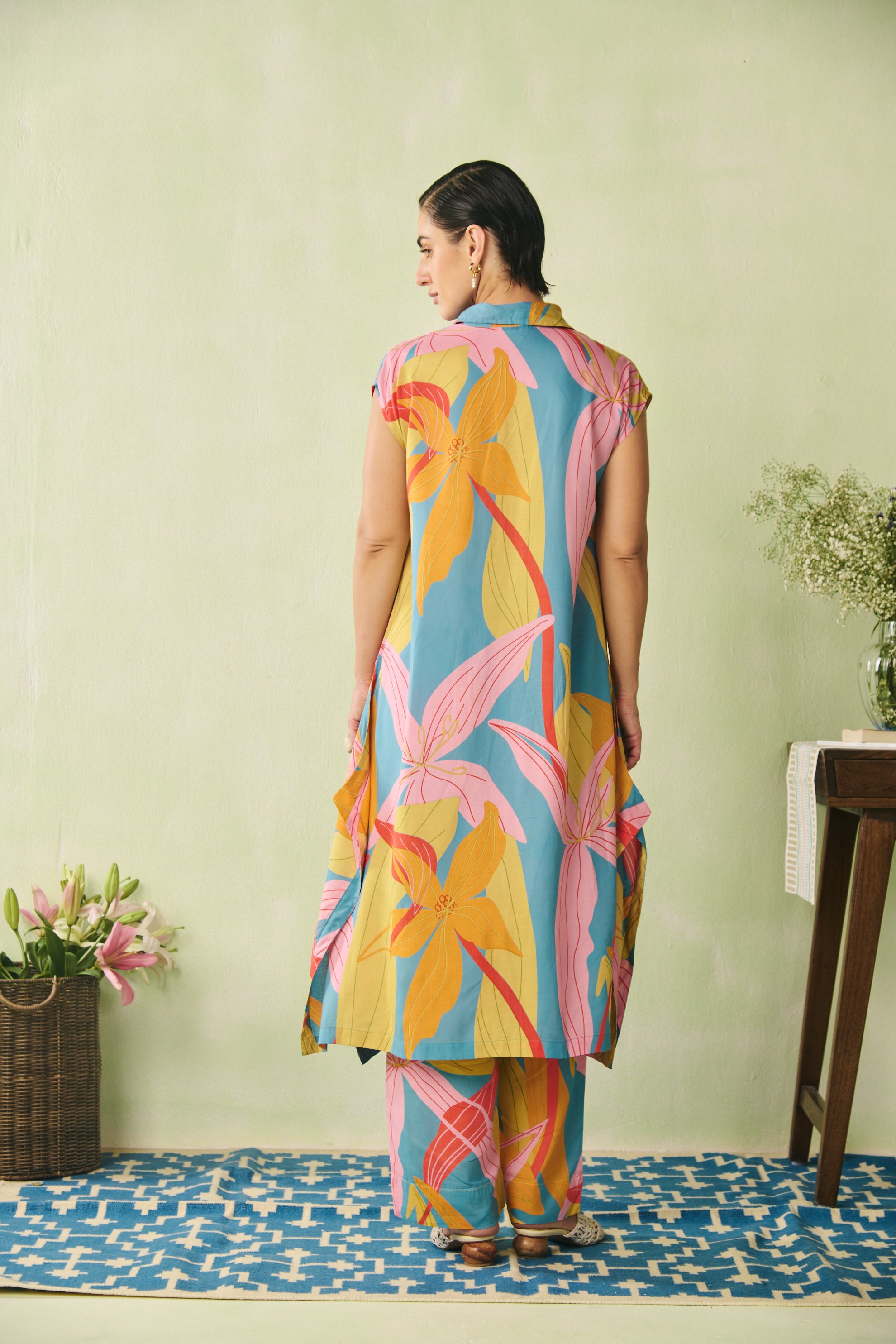 Keya Kaftan Set - Blue