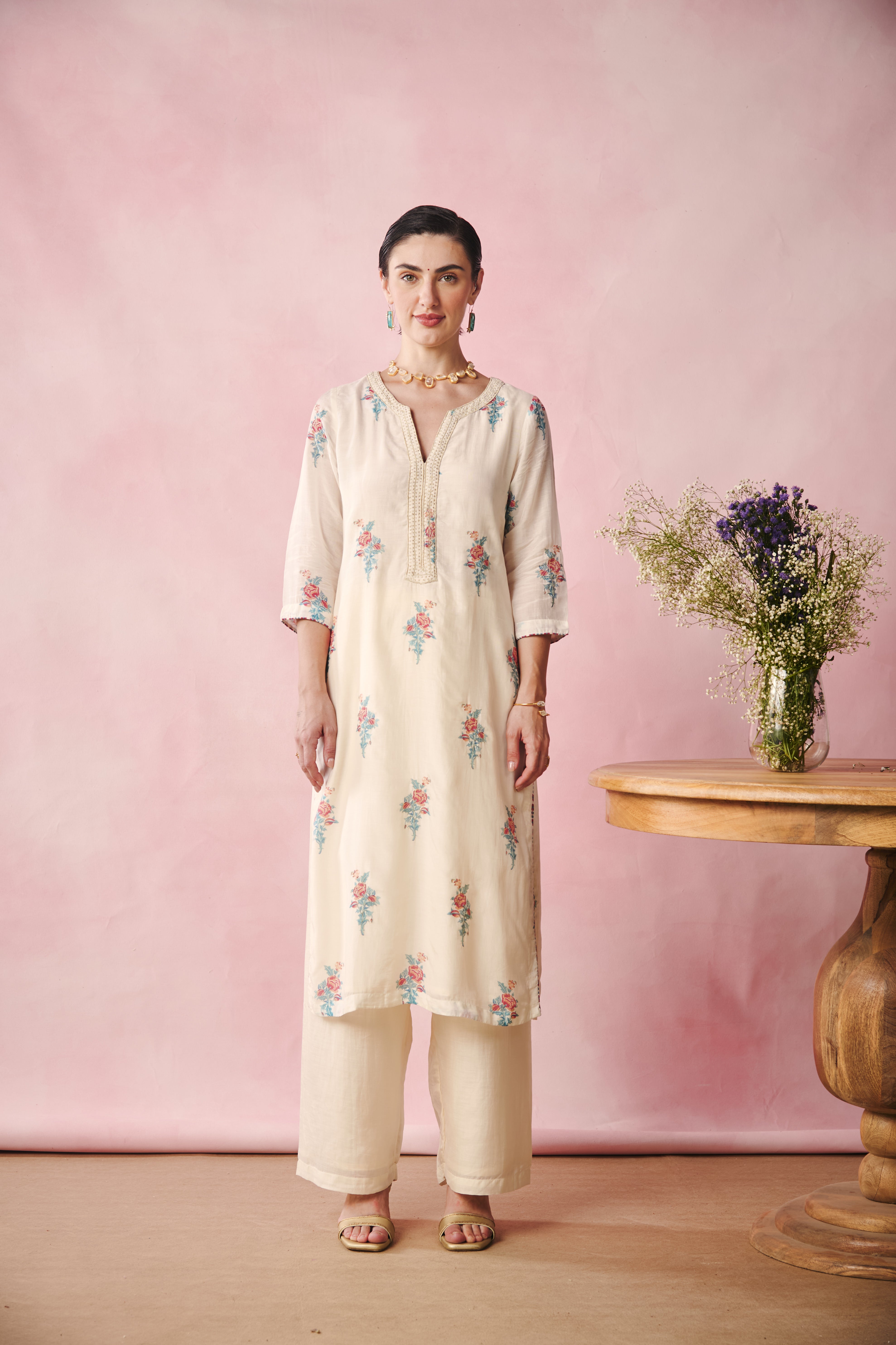 Noor Kurta - Creme