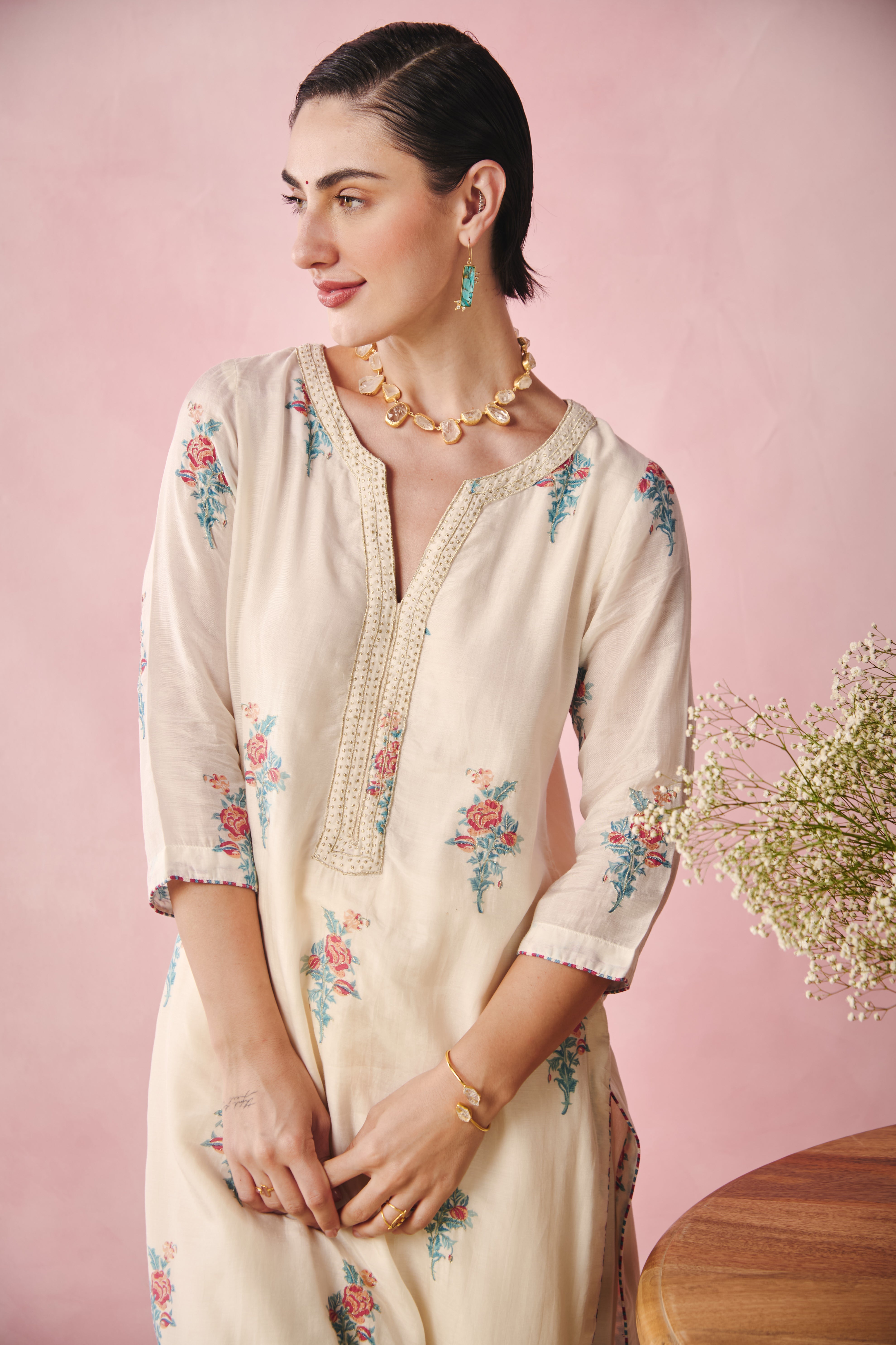 Noor Kurta - Creme