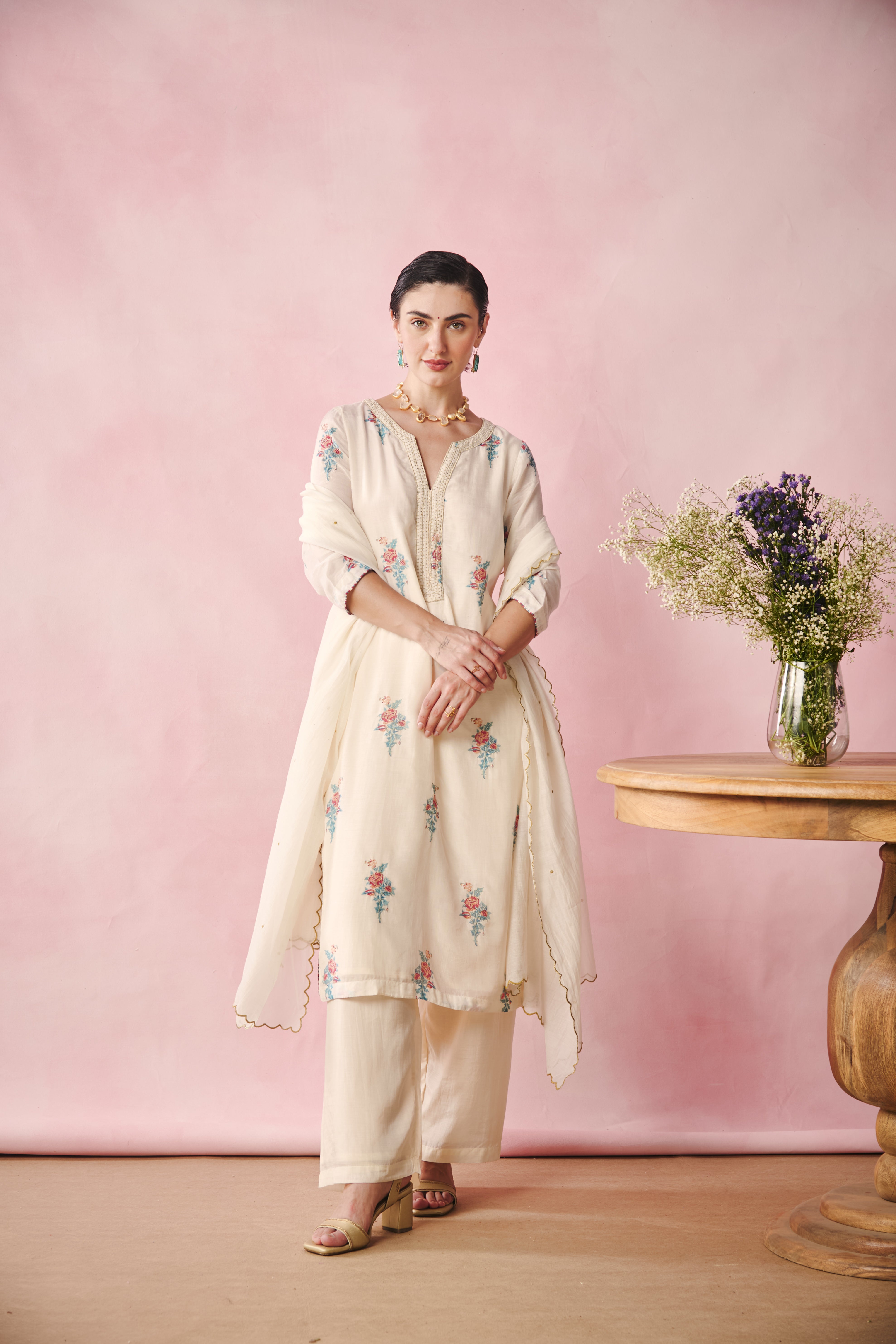 Noor Kurta - Creme