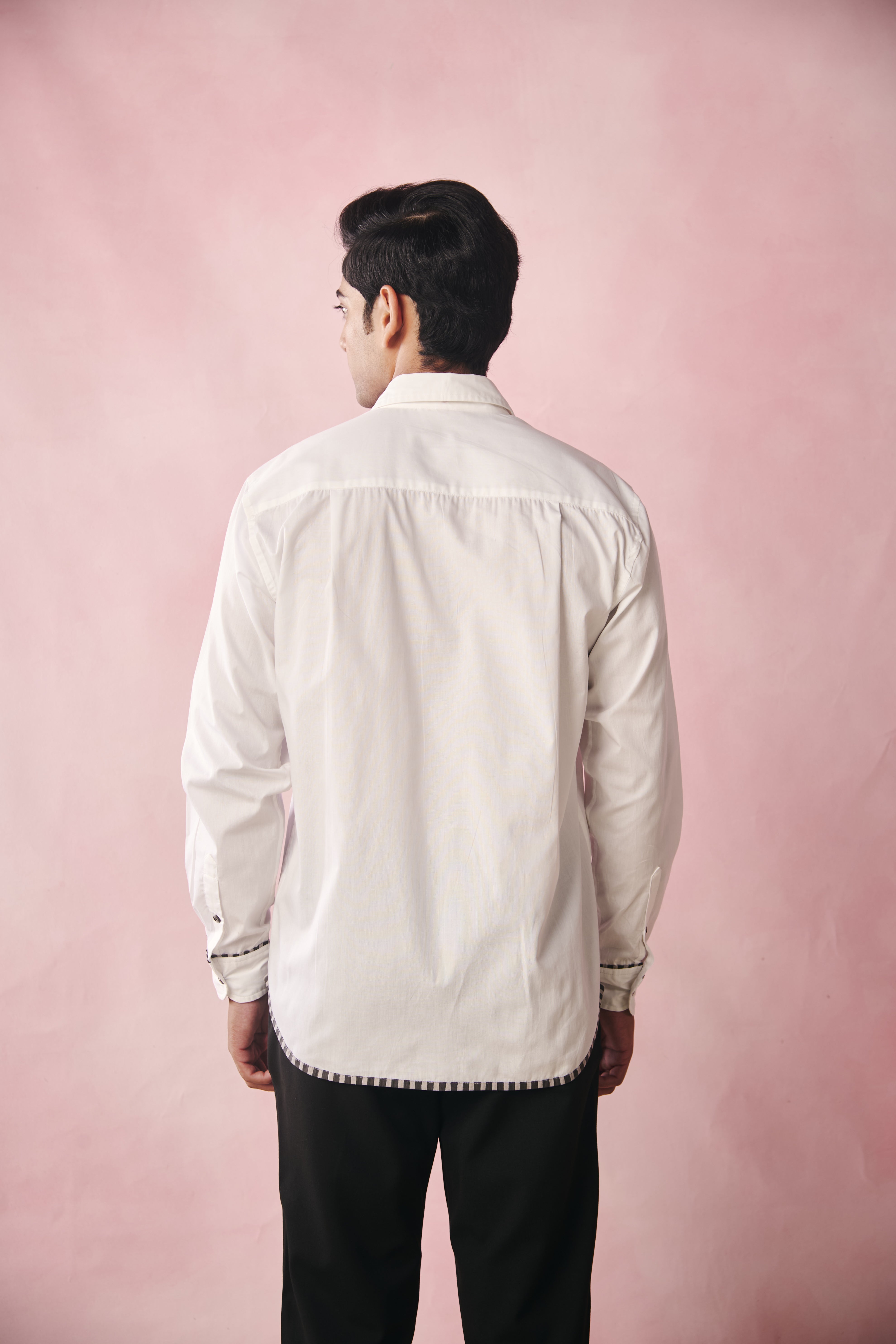 Full Sleeves Collar Shirt-Peroxide White