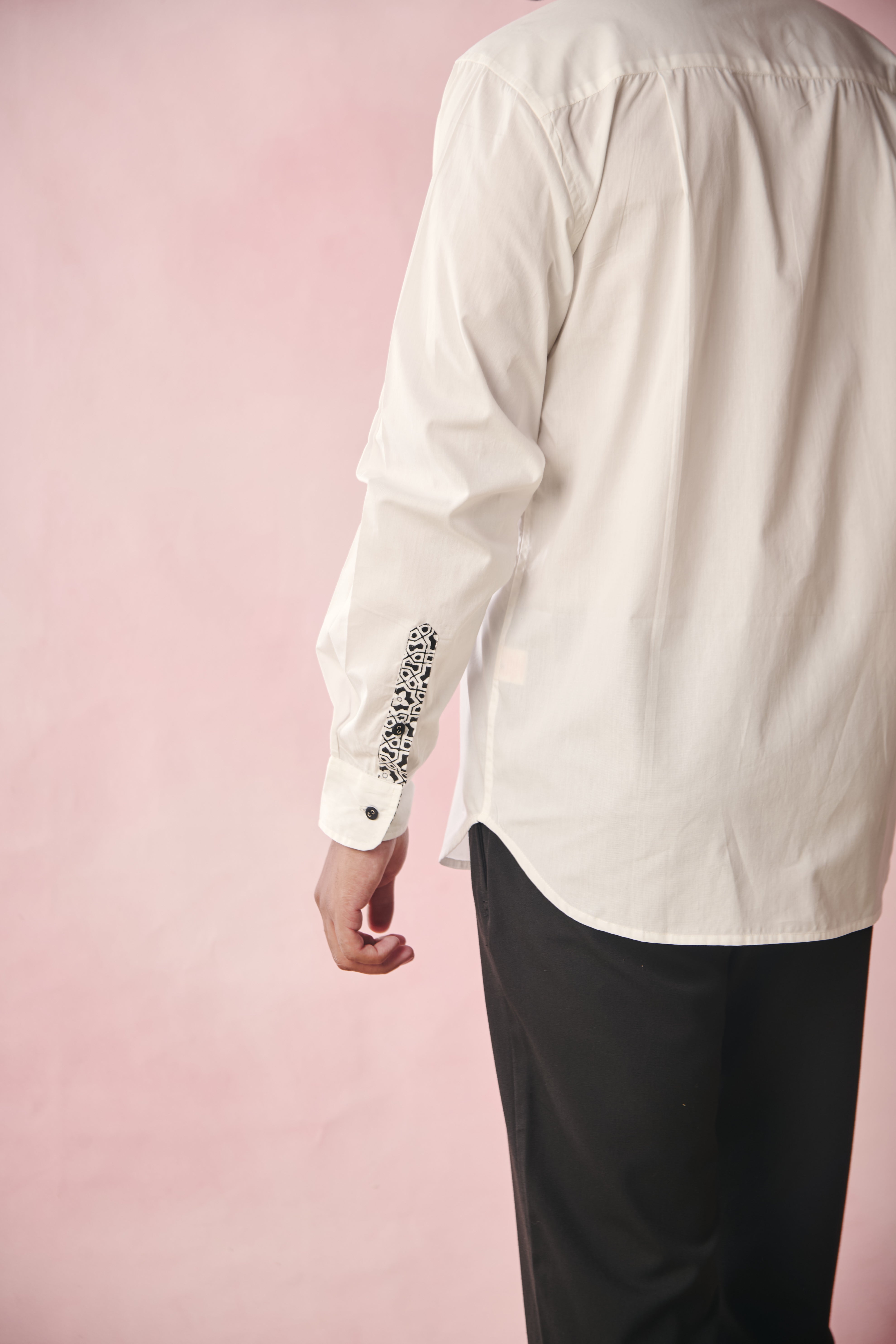 Full Sleeves Collar Shirt-Peroxide White