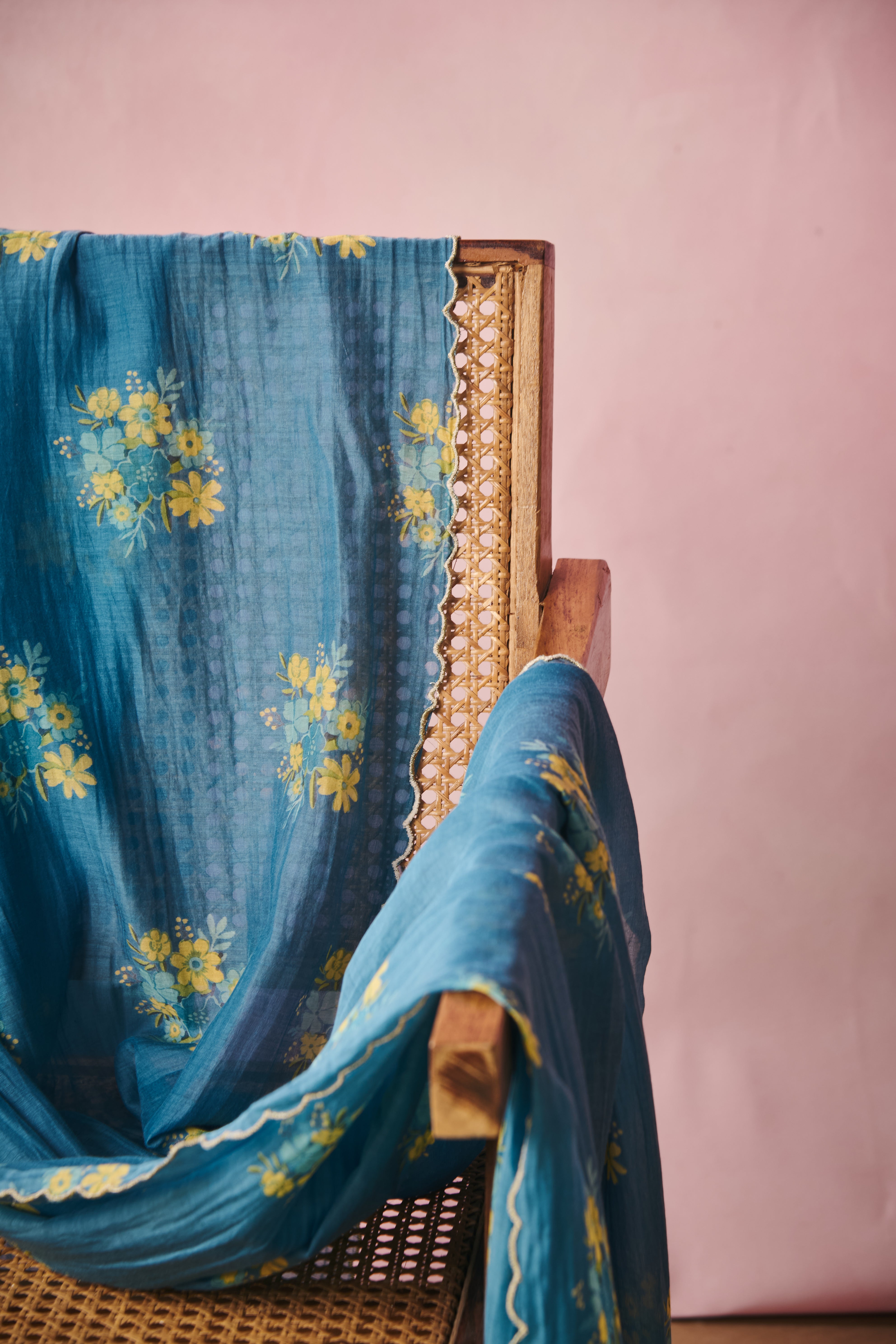 Chanderi Dupatta - Blue