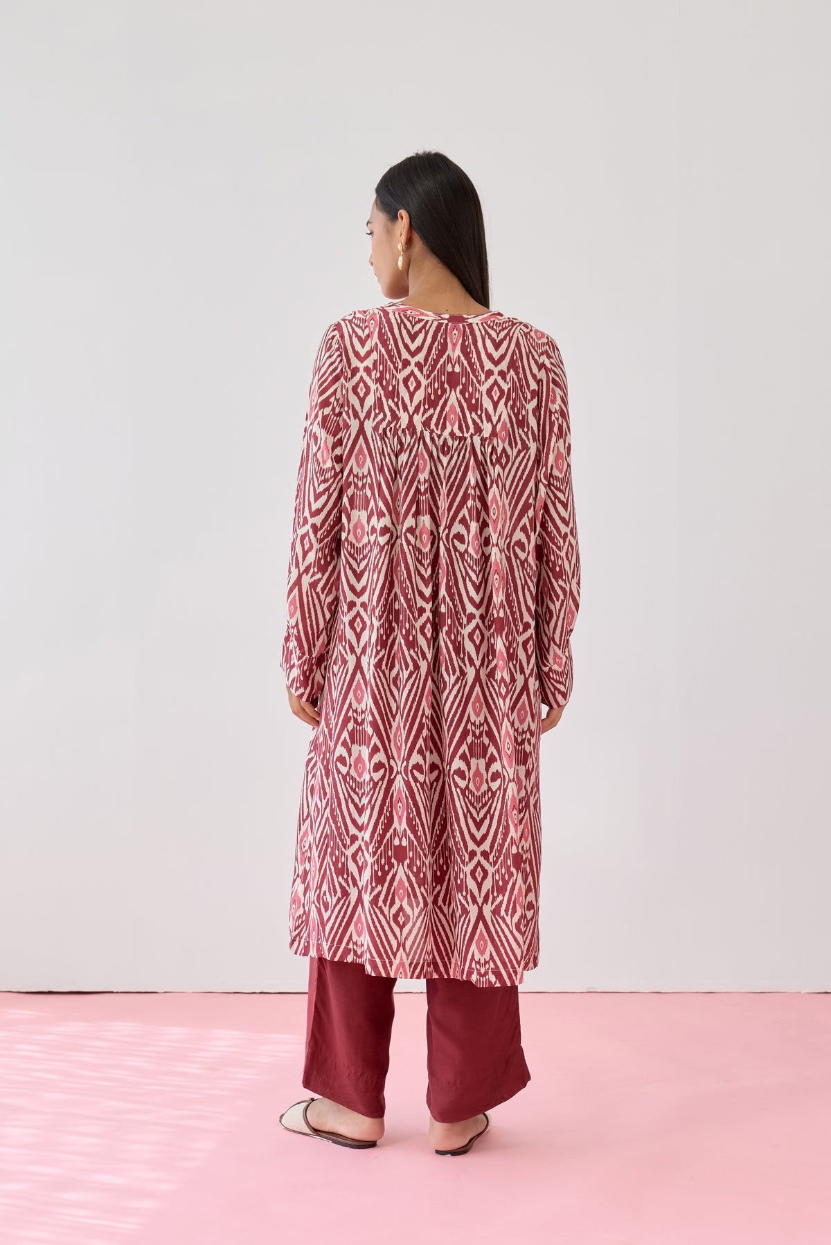Adhira Viscose Kurta – Maroon