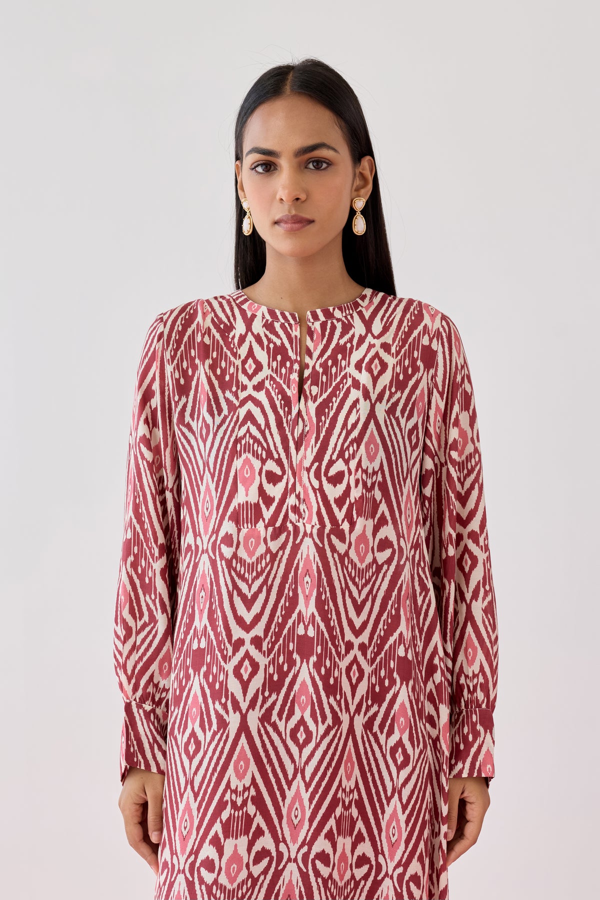 Adhira Viscose Kurta – Maroon