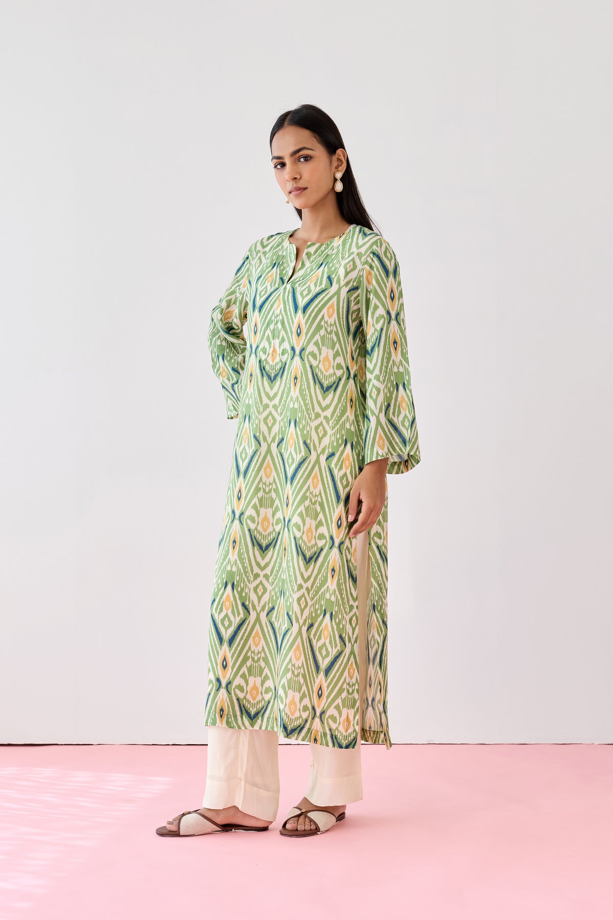 Classic Viscose Kurta – Green