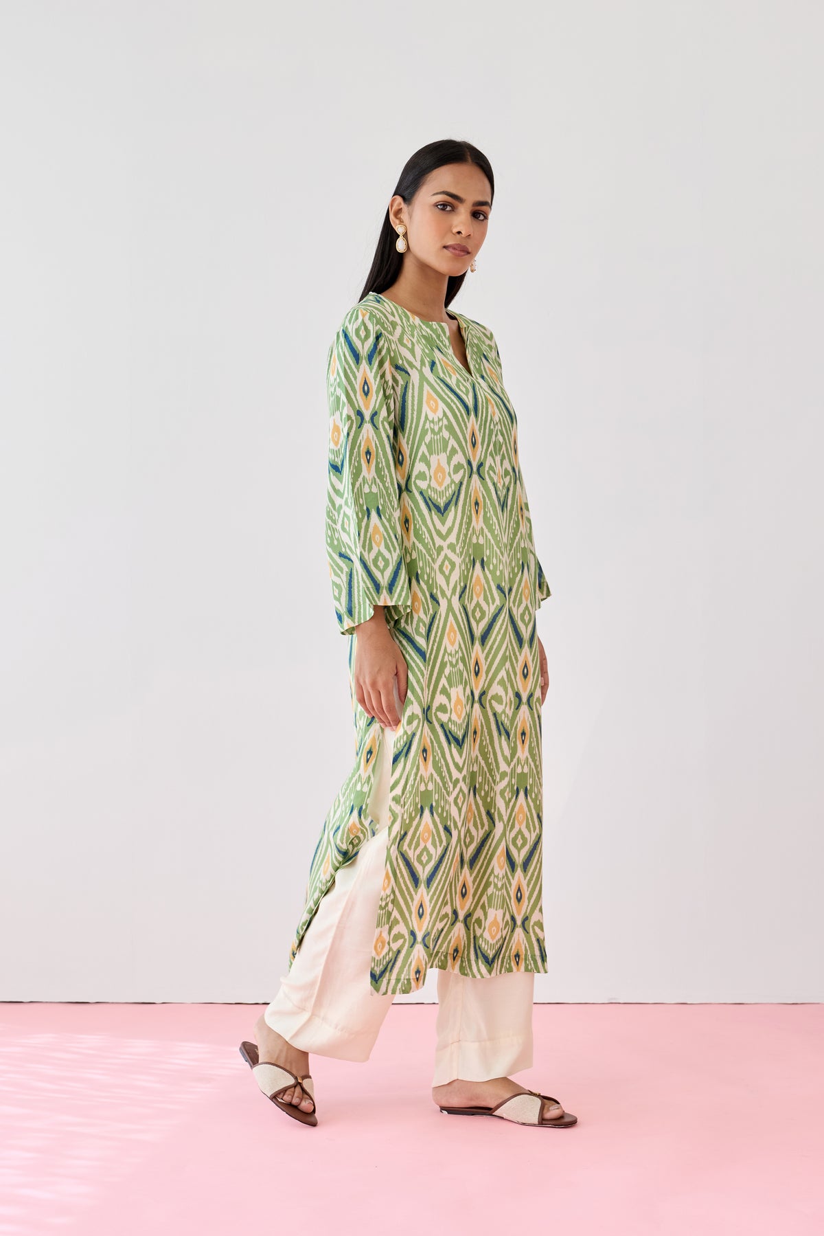 Classic Viscose Kurta – Green