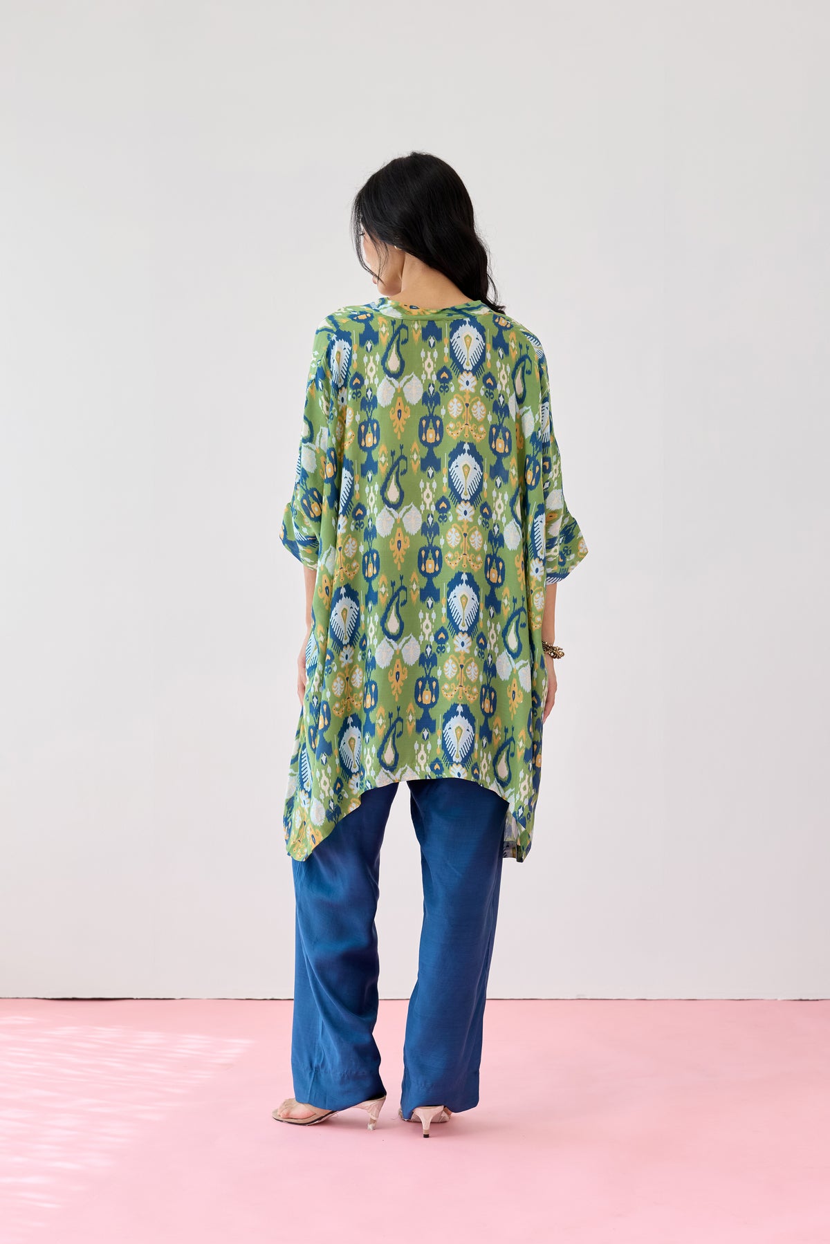 Saba Viscose Kaftan-Green