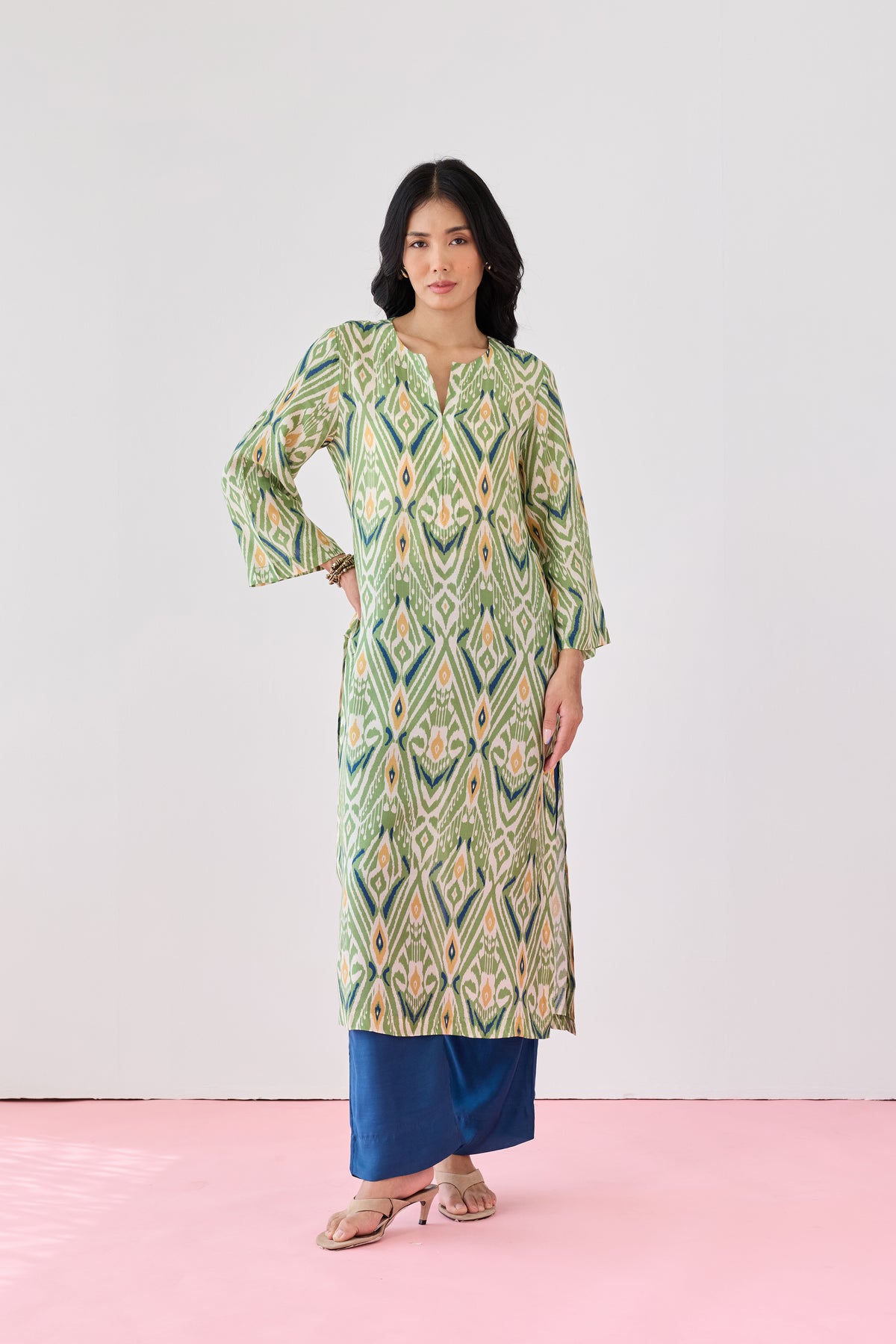 Classic Viscose Kurta – Green