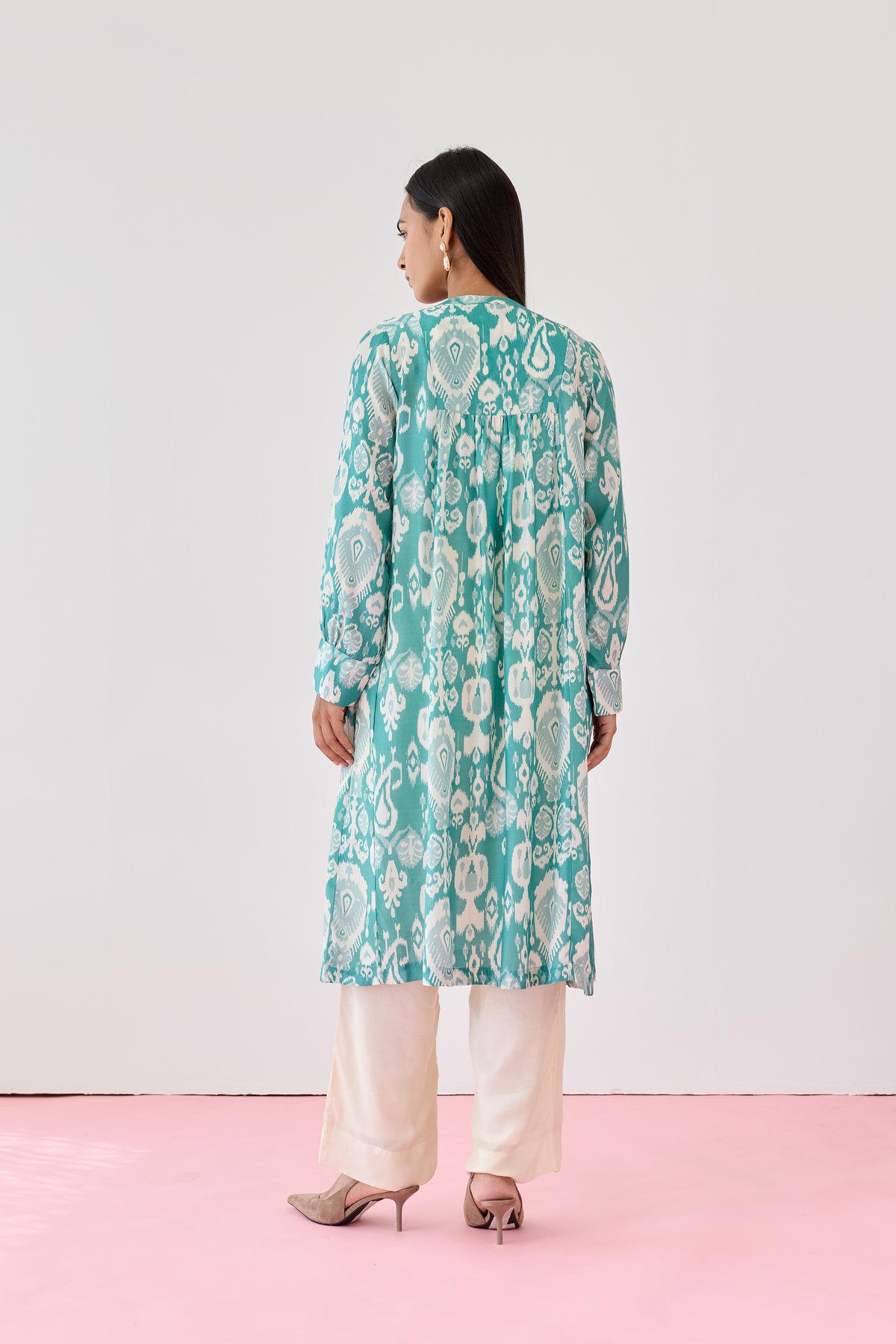 Adhira Viscose Kurta – Sea Green