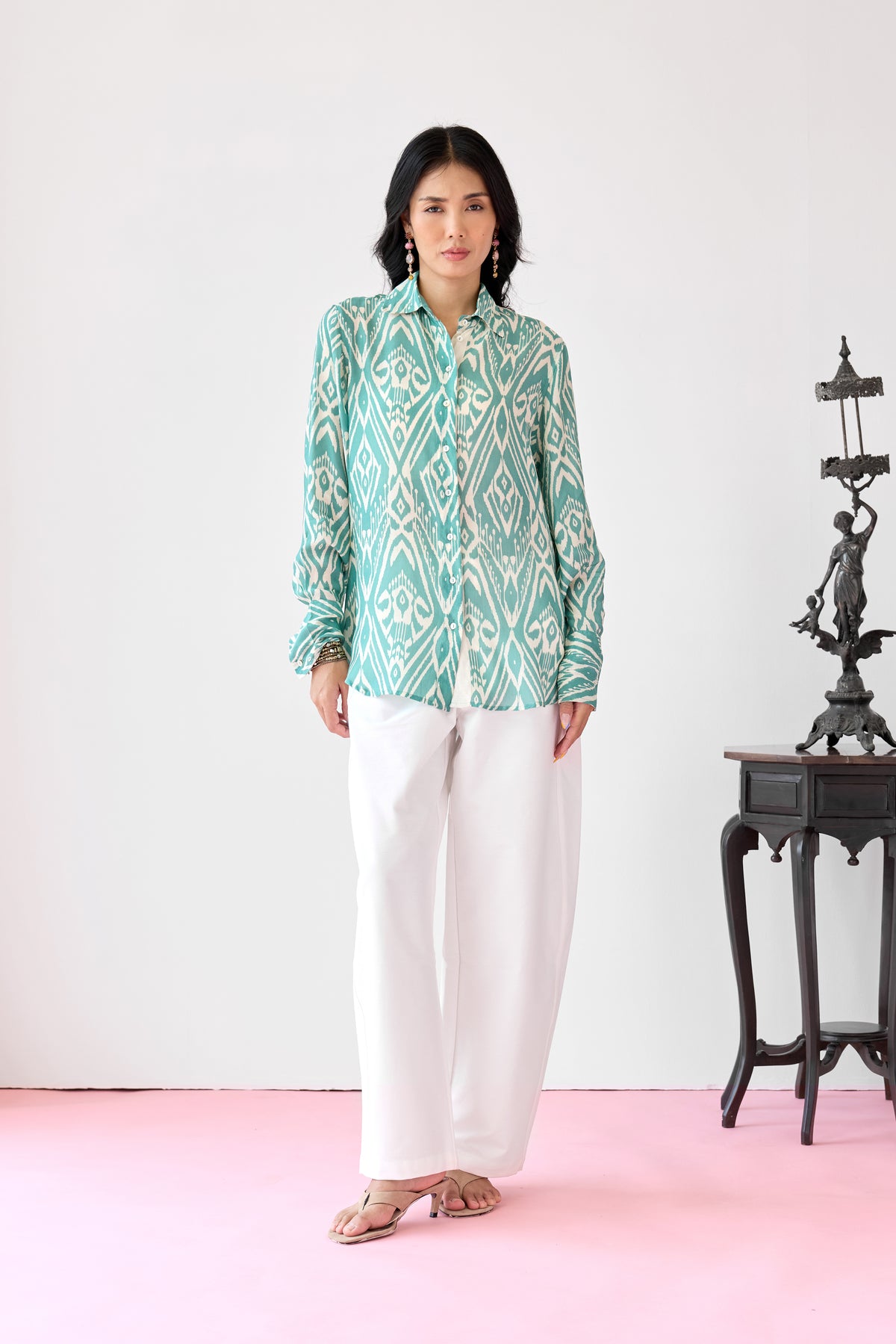 Oxford Viscose Shirt - Sea Green