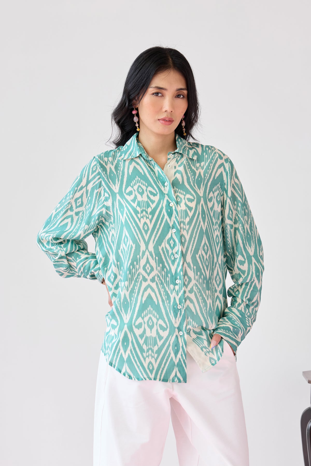 Oxford Viscose Shirt - Sea Green