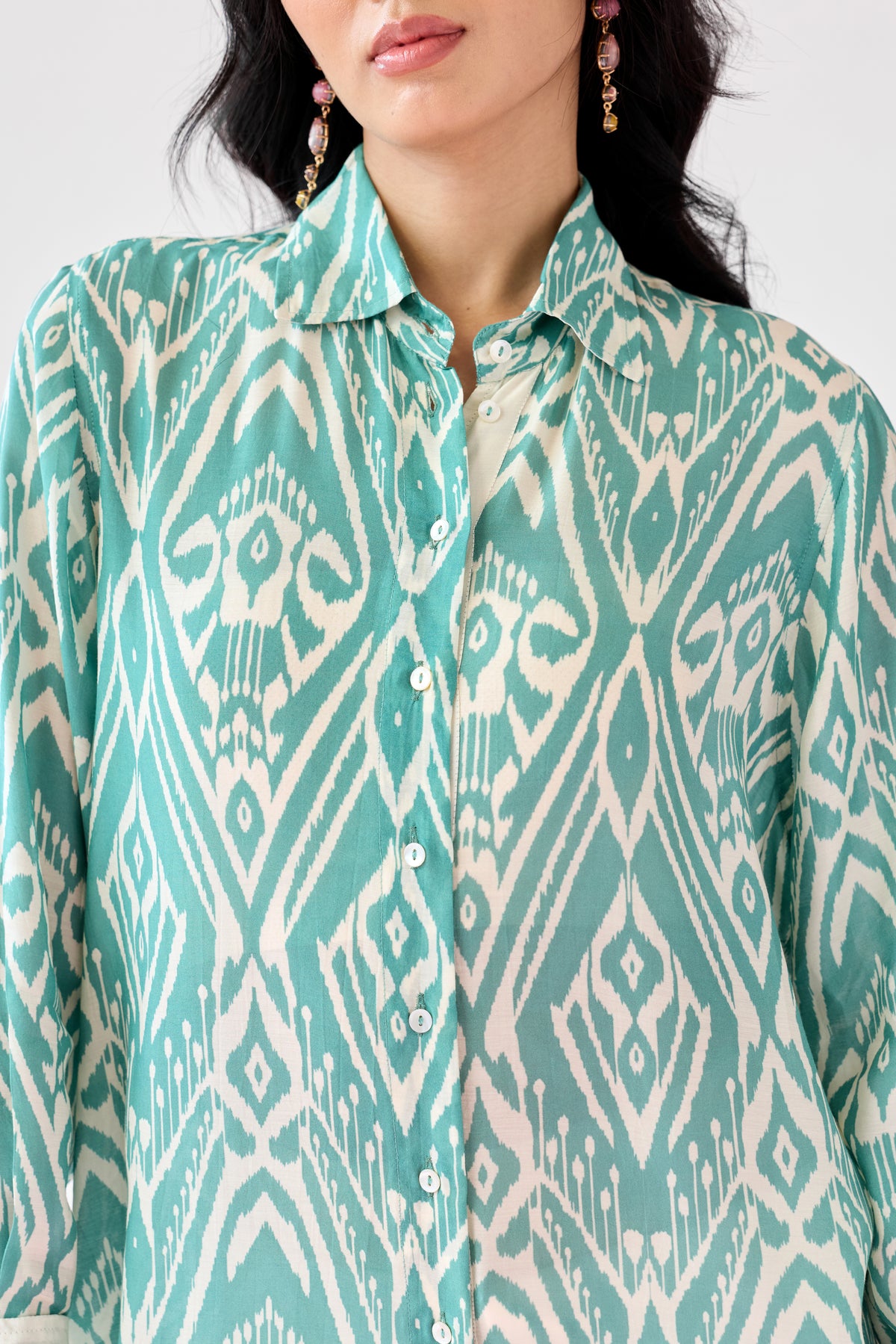 Oxford Viscose Shirt - Sea Green