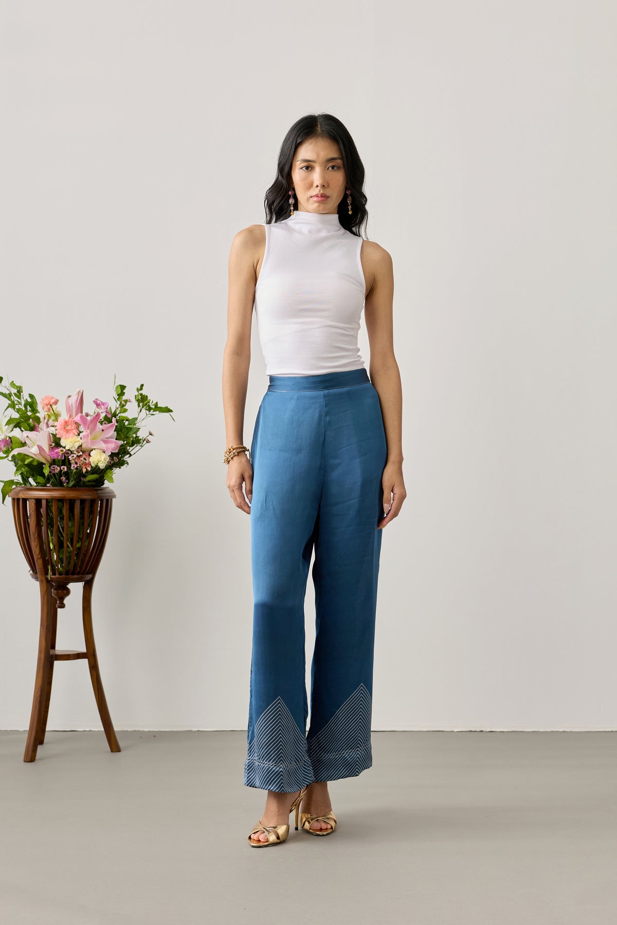 Nova Viscose Pant – Blue