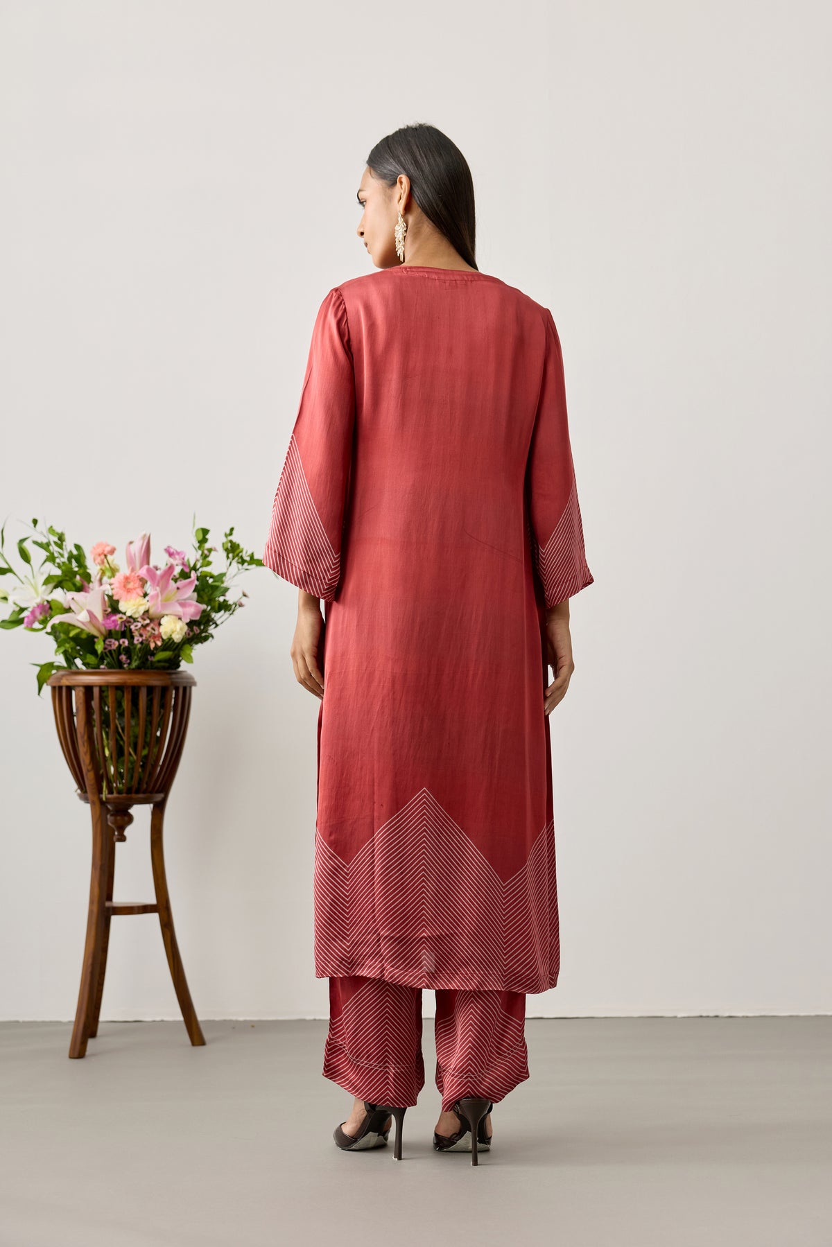 Classic Viscose Kurta – Red