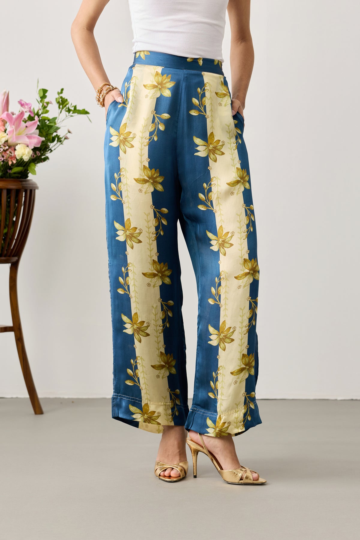 Nova Viscose Pant – Midnight Blue