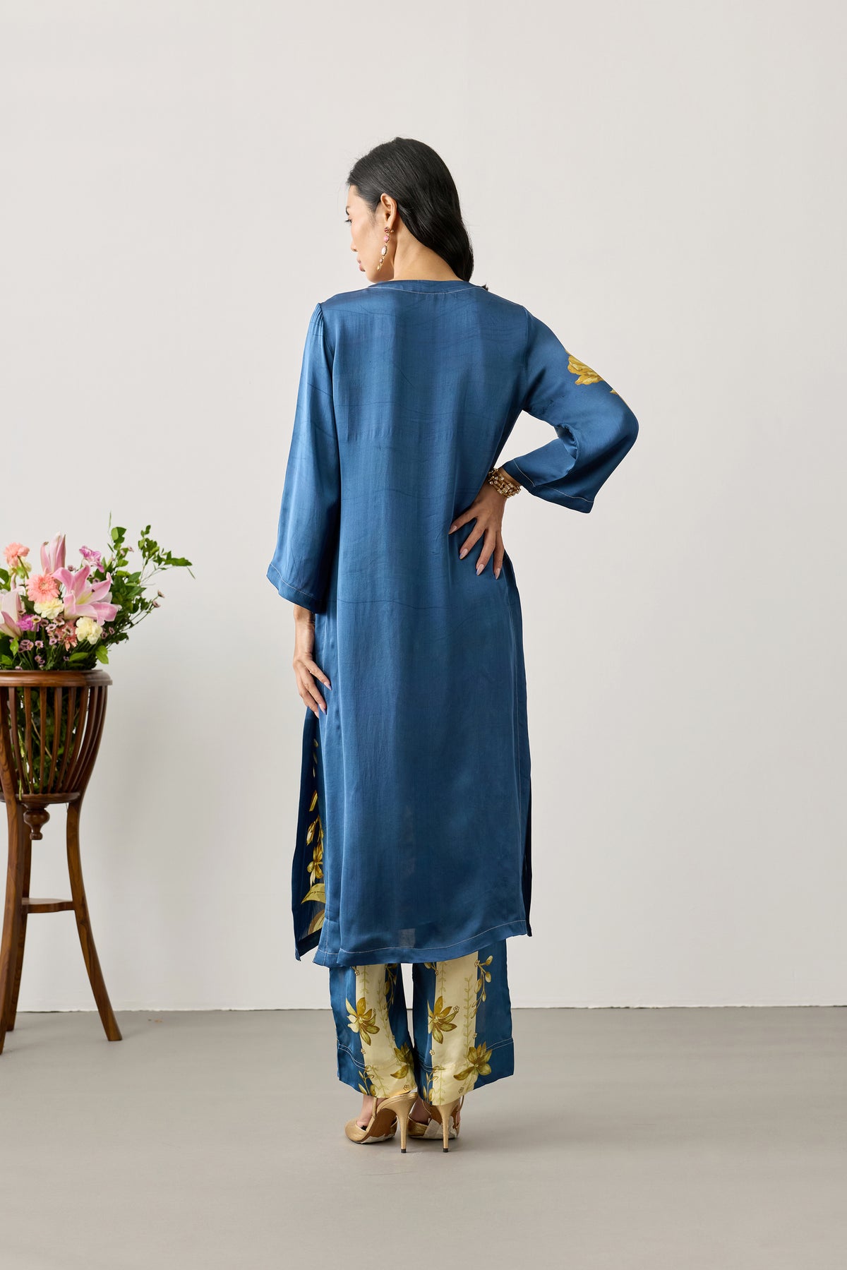 Classic Viscose Kurta – Midnight Blue