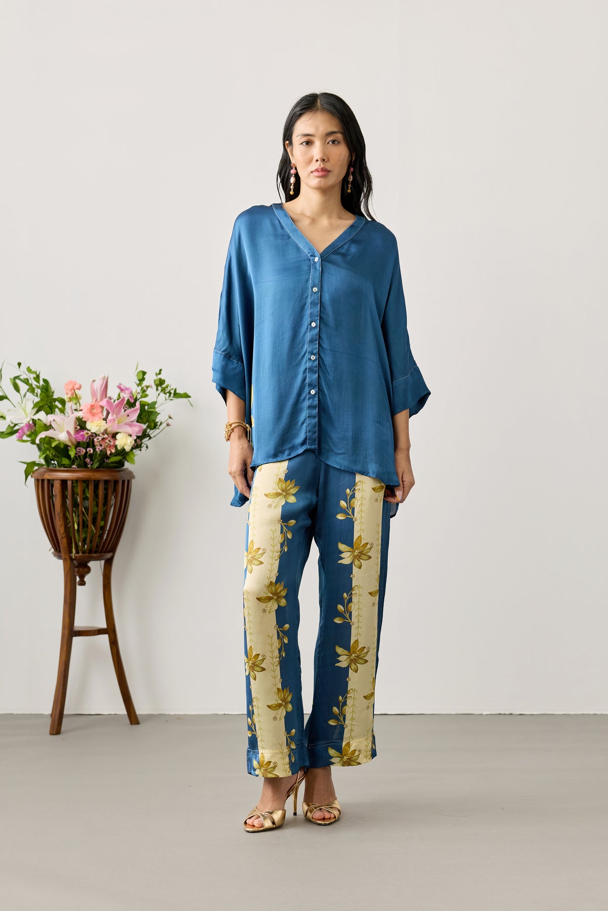 Swing Viscose Top – Midnight Blue