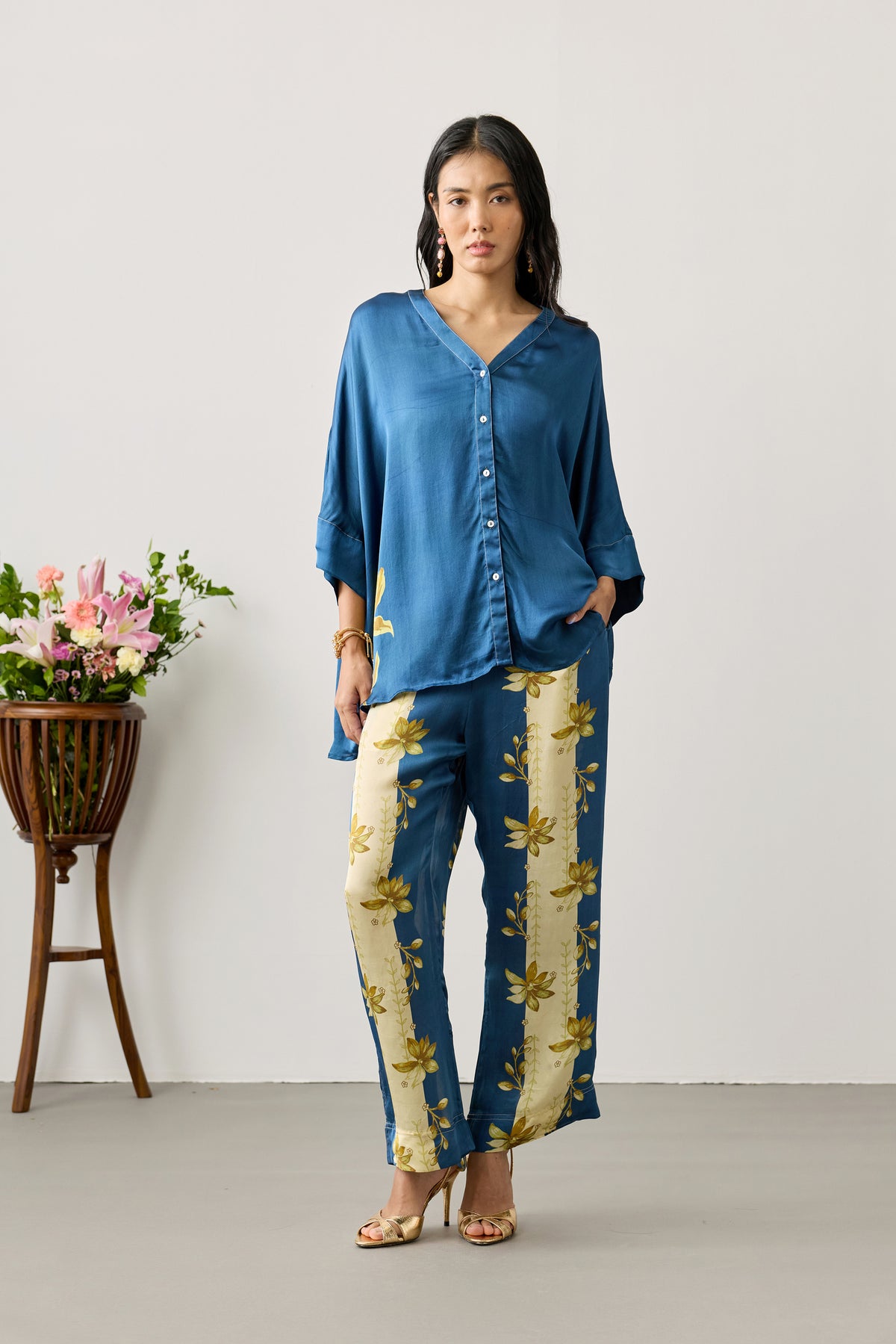 Swing Viscose Top – Midnight Blue