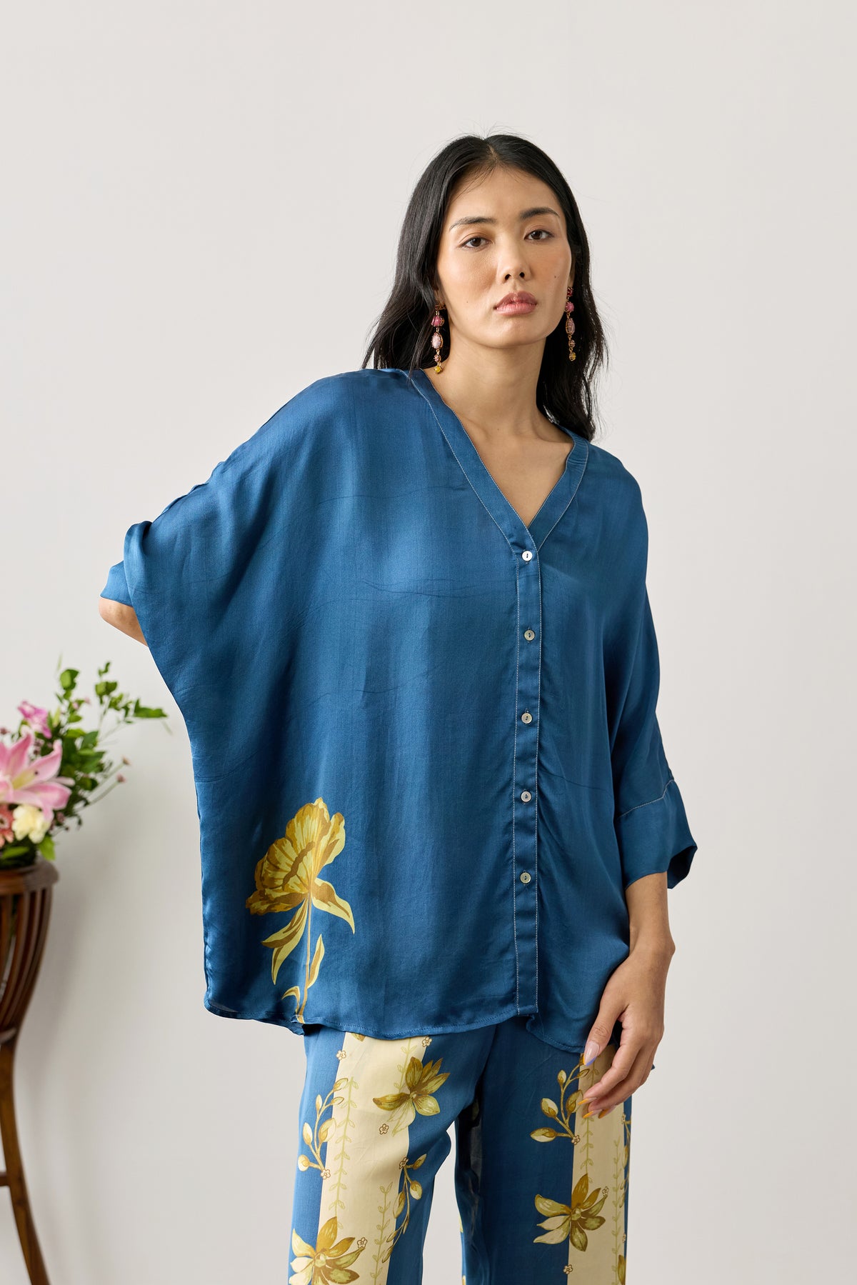 Swing Viscose Top – Midnight Blue