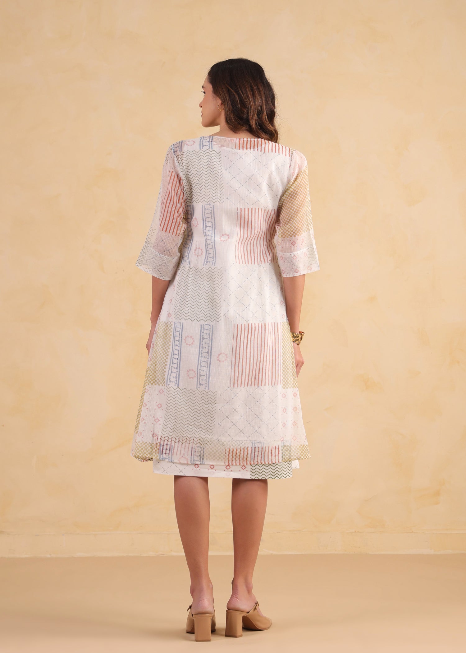 Kota Doria Shrug Dress – Multicolor