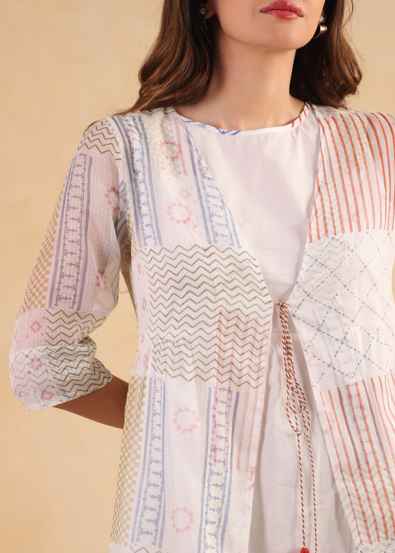 Kota Doria Shrug Dress – Multicolor