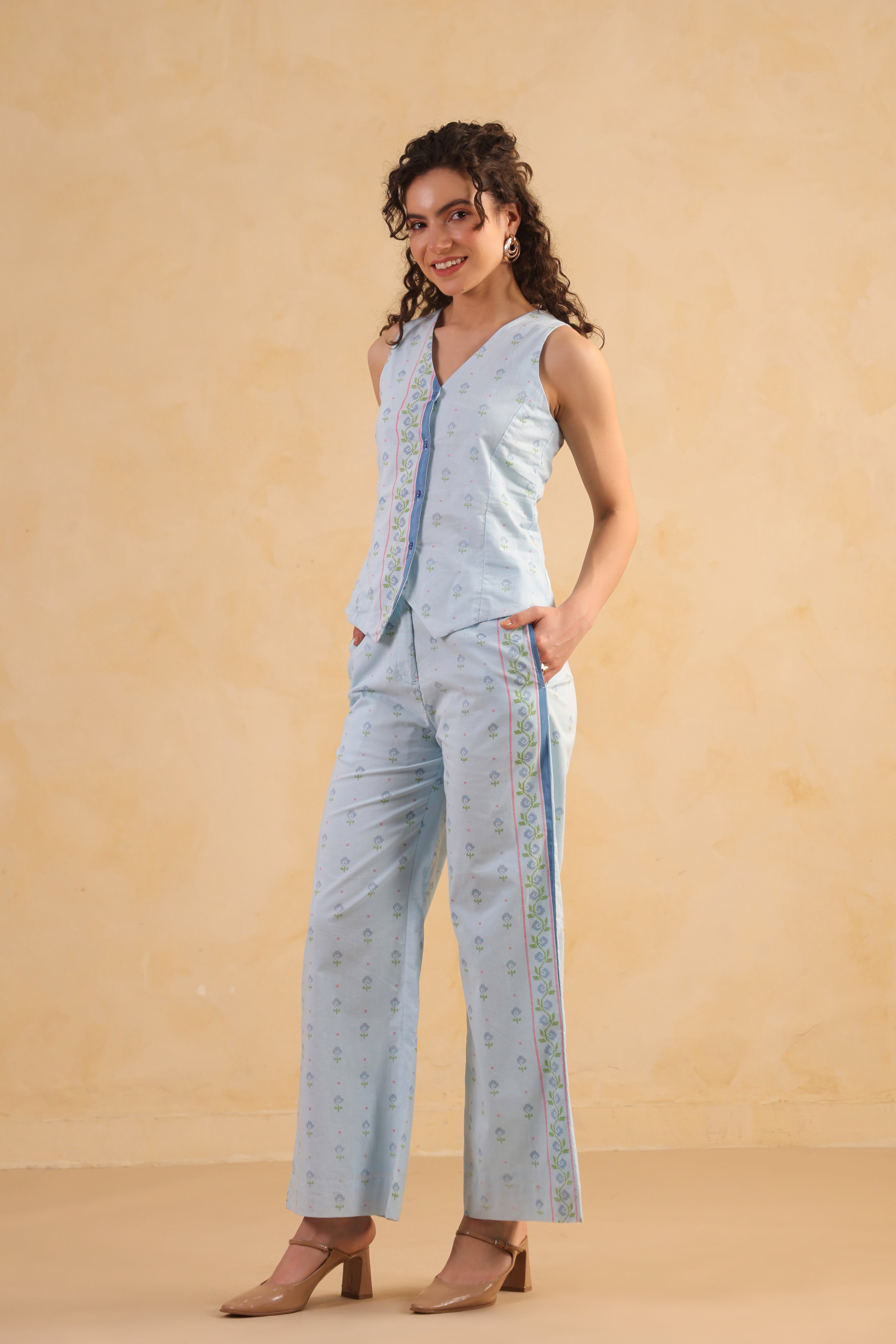 Ceejay Cotton Coord Set–Blue