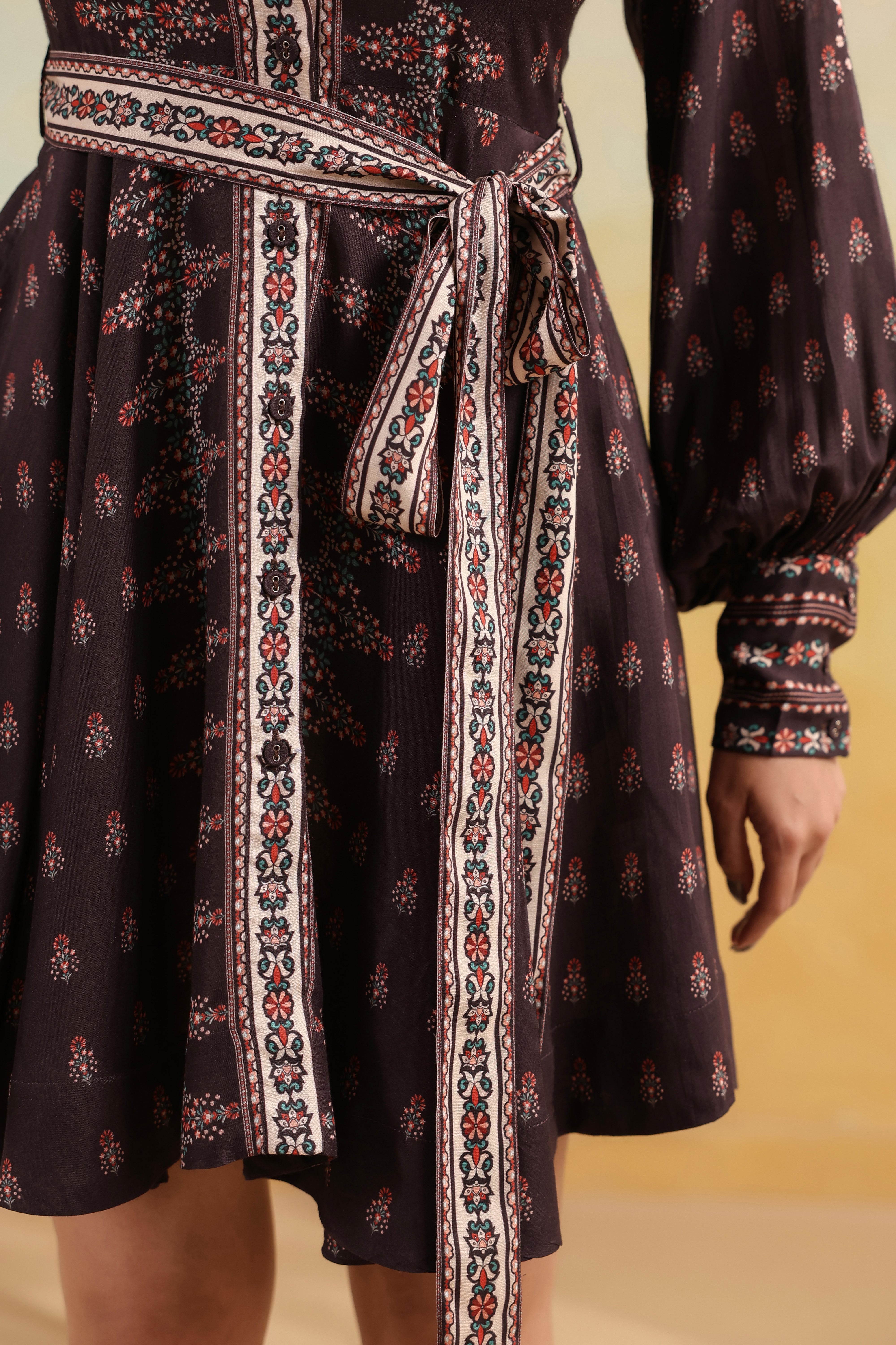 Raglan Sleeve Mini Dress – Coffee