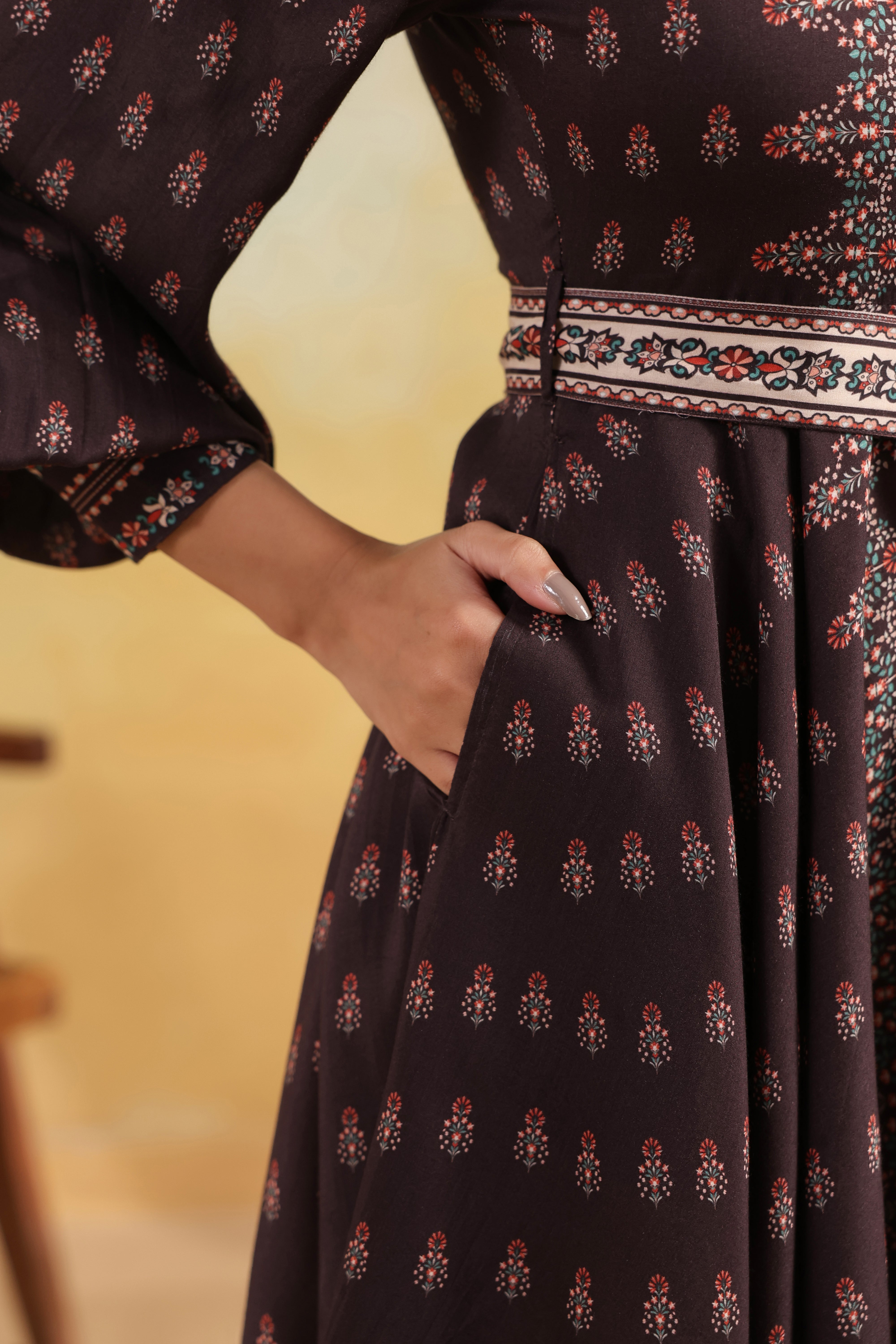 Raglan Sleeve Mini Dress – Coffee