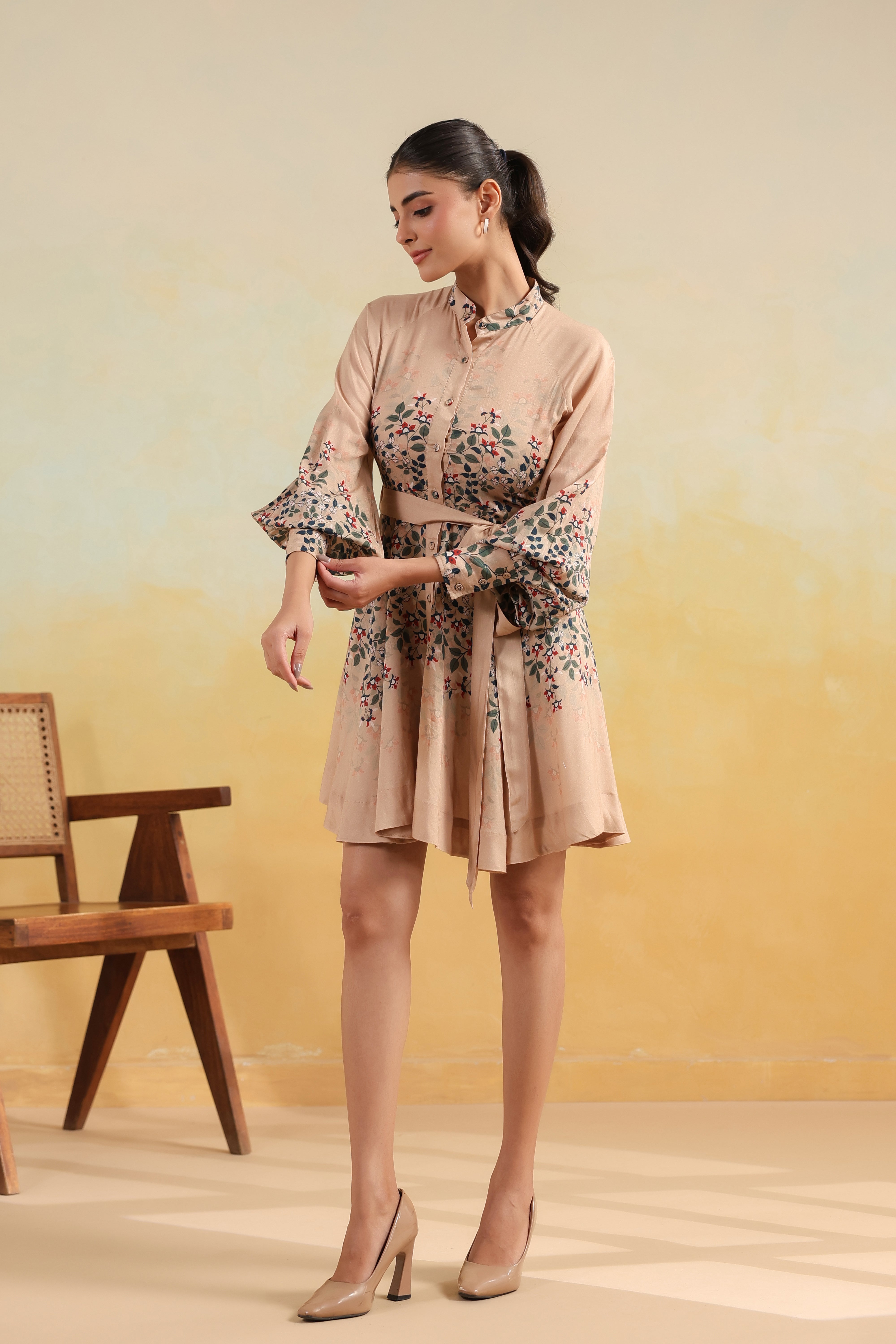 Raglan Sleeve Mini Dress – Summer Sand