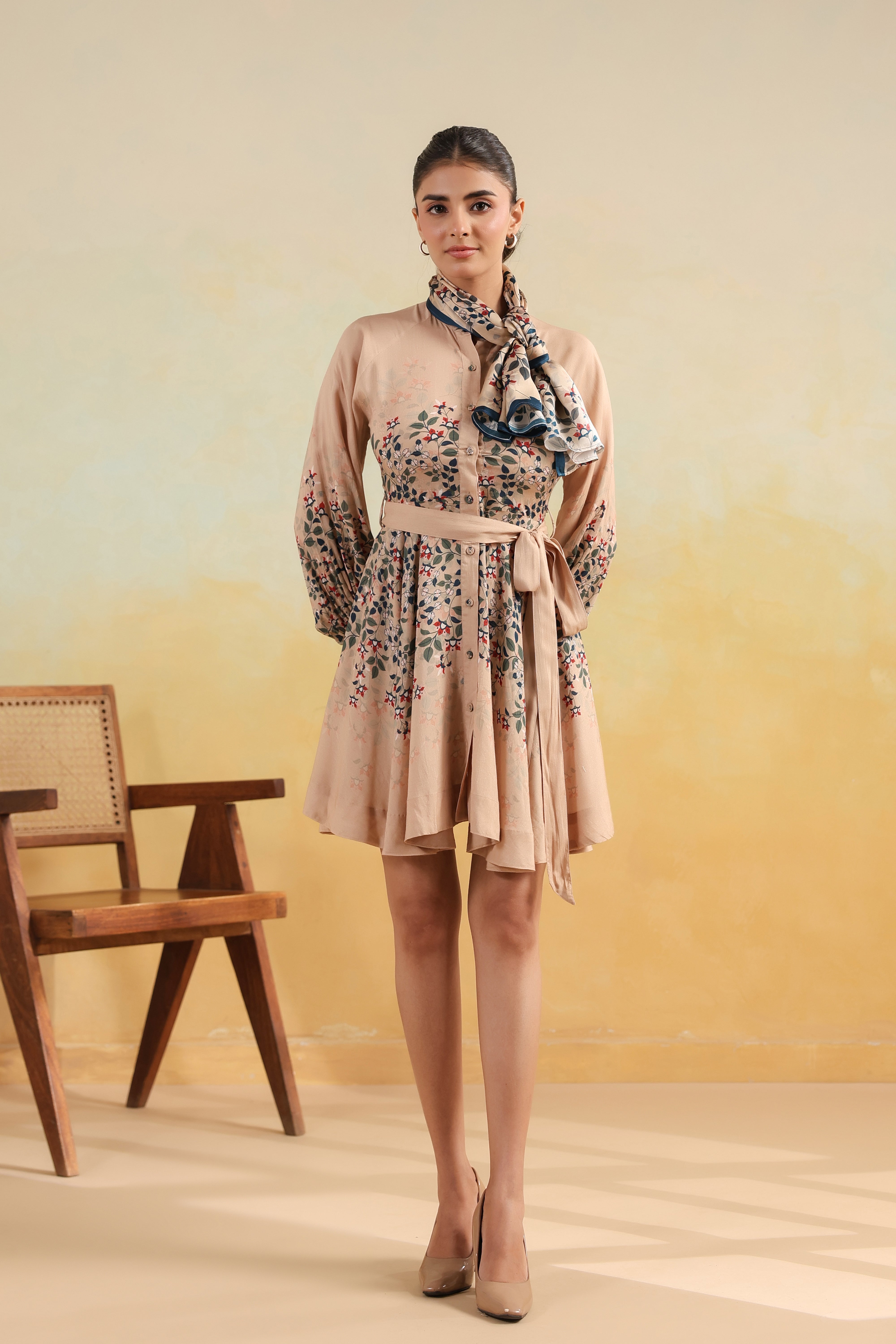 Raglan Sleeve Mini Dress – Summer Sand