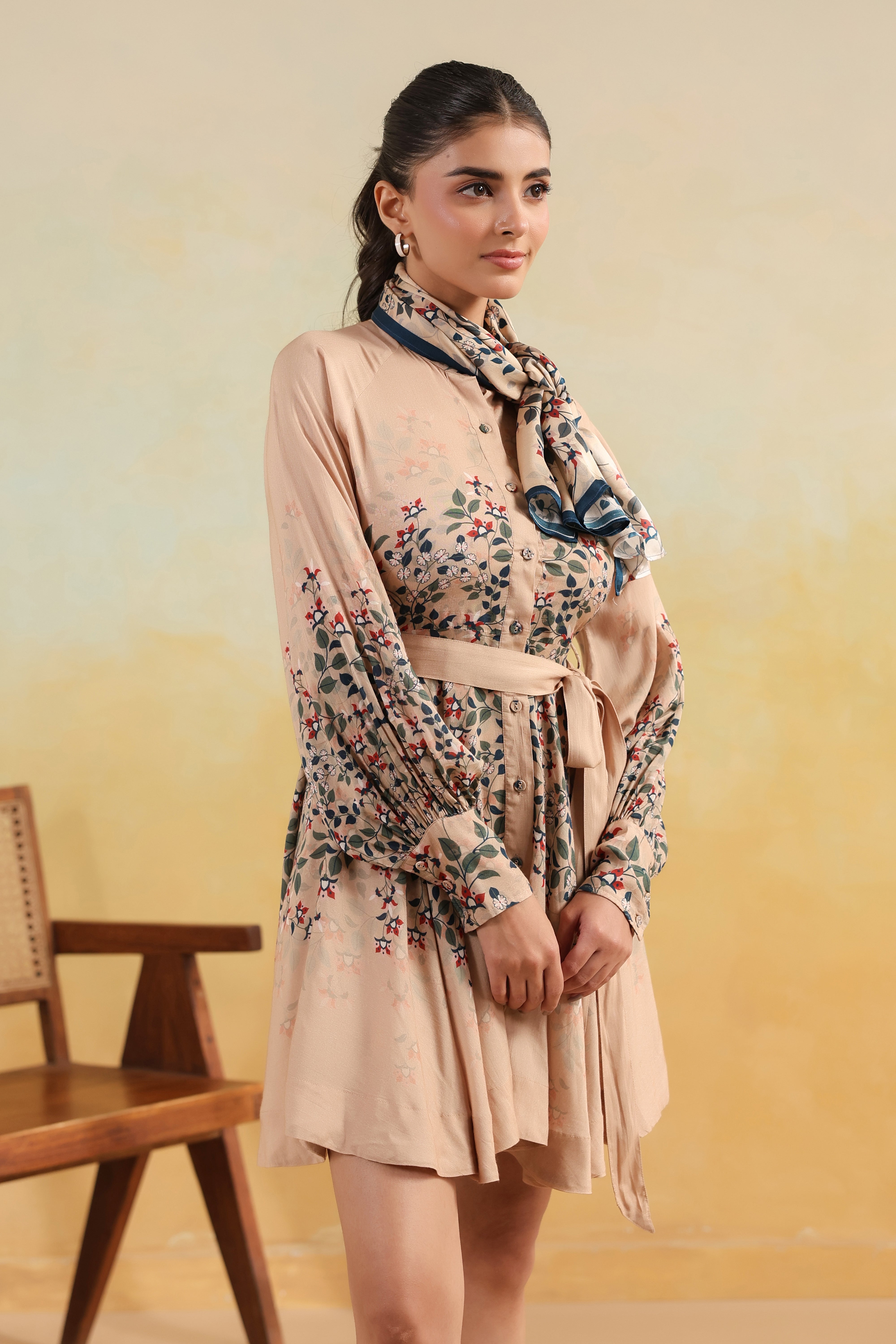 Raglan Sleeve Mini Dress – Summer Sand