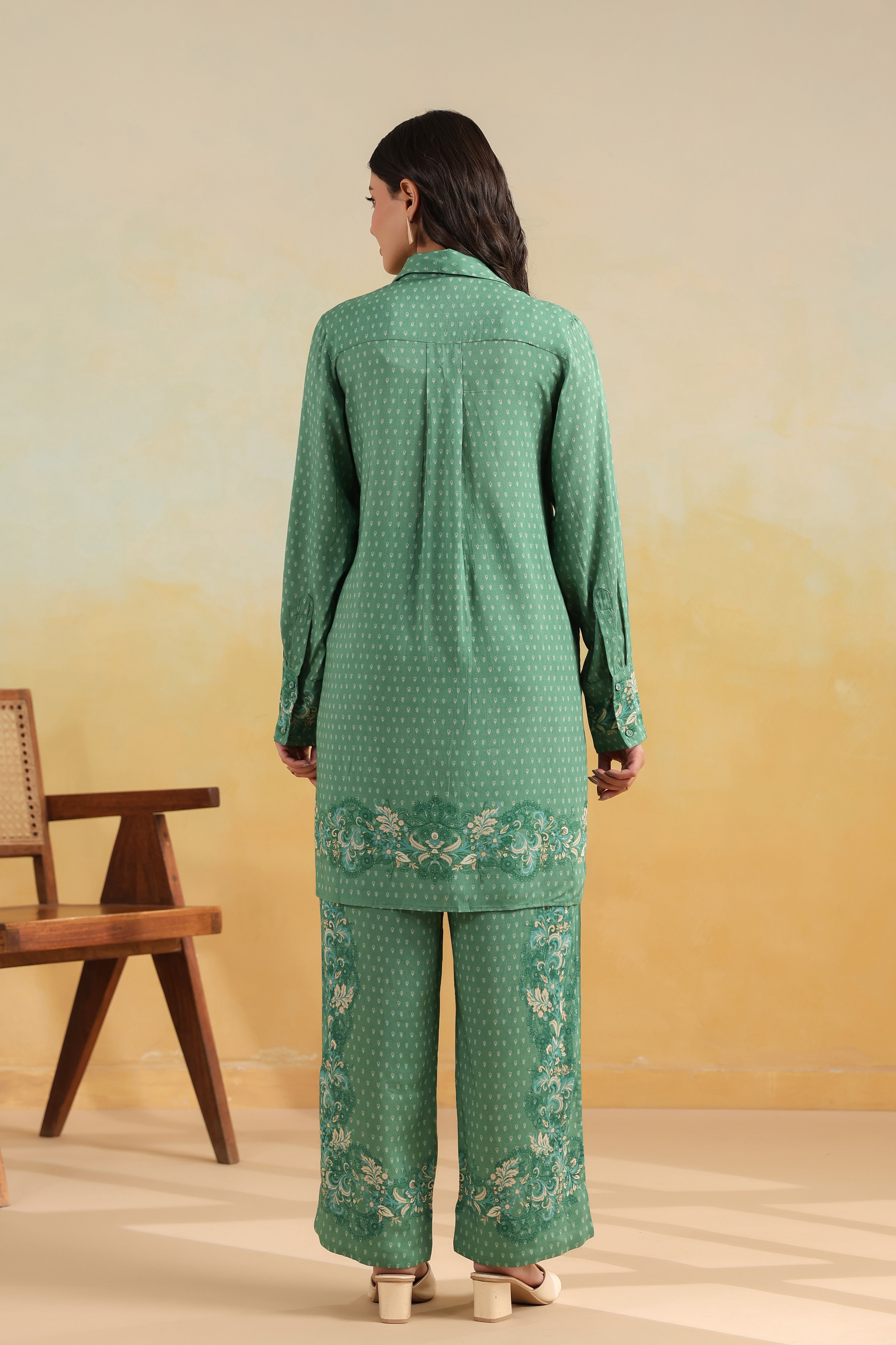 Honeycomb Tunic Set – Amazon Green