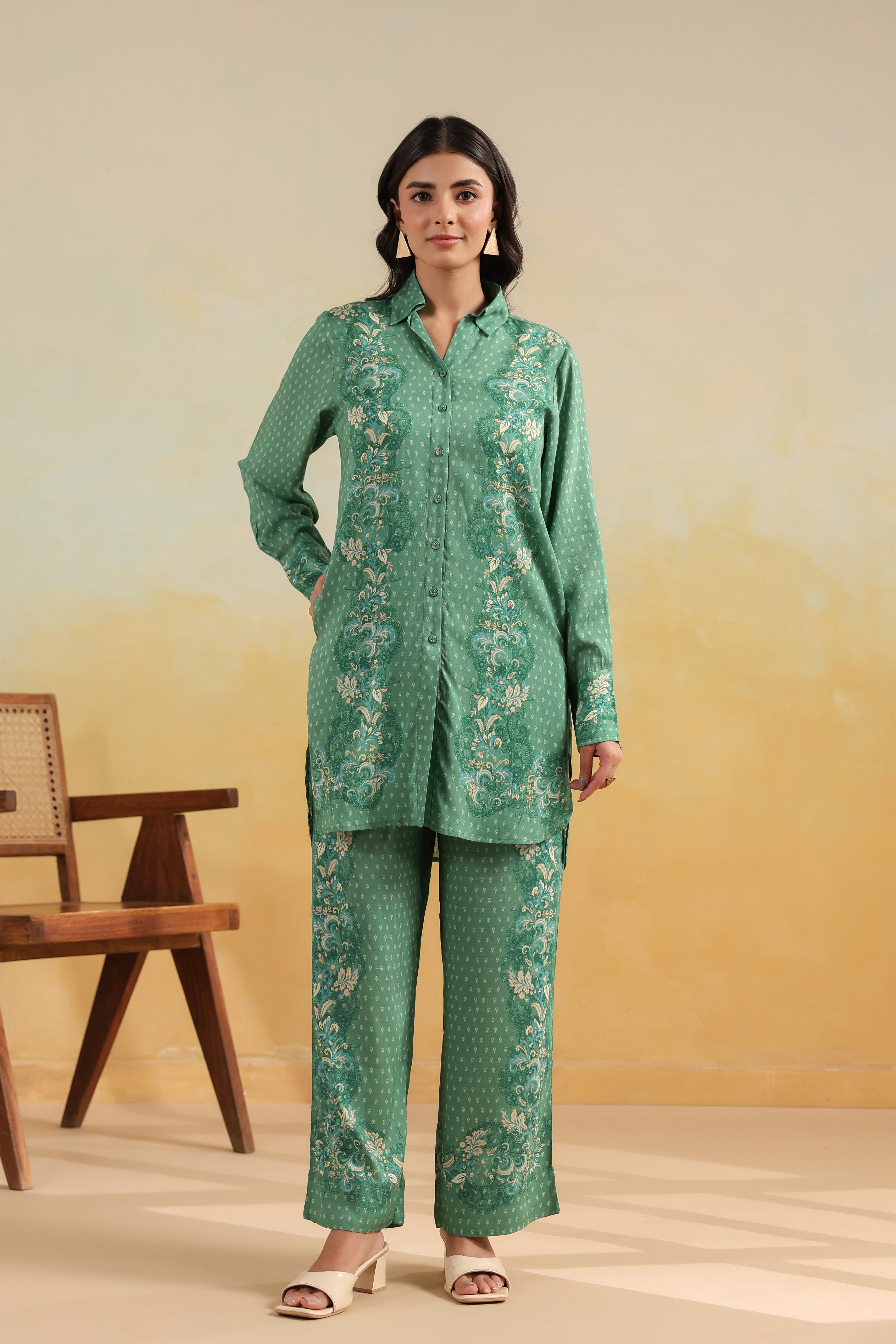 Honeycomb Tunic Set – Amazon Green