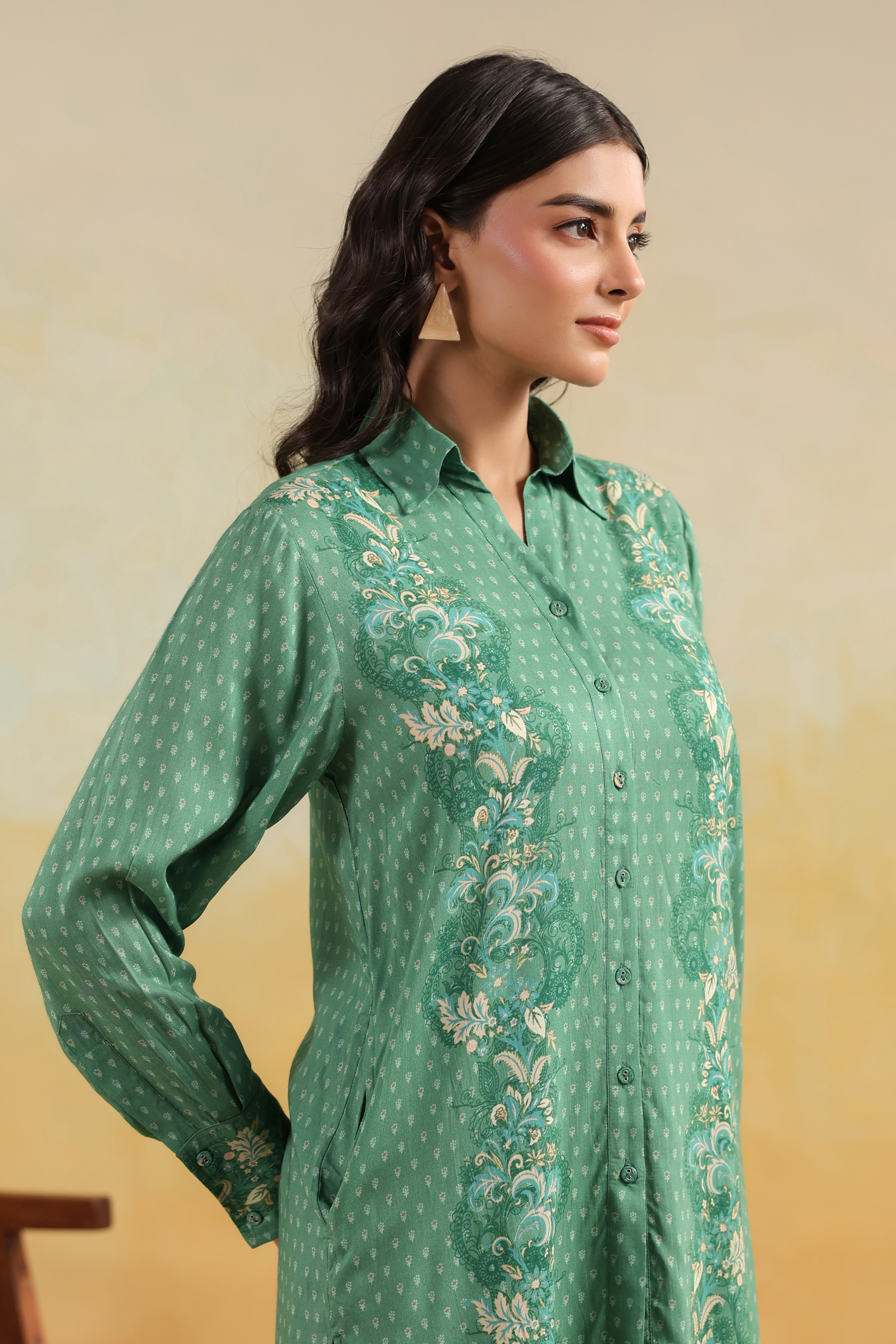 Honeycomb Tunic Set – Amazon Green