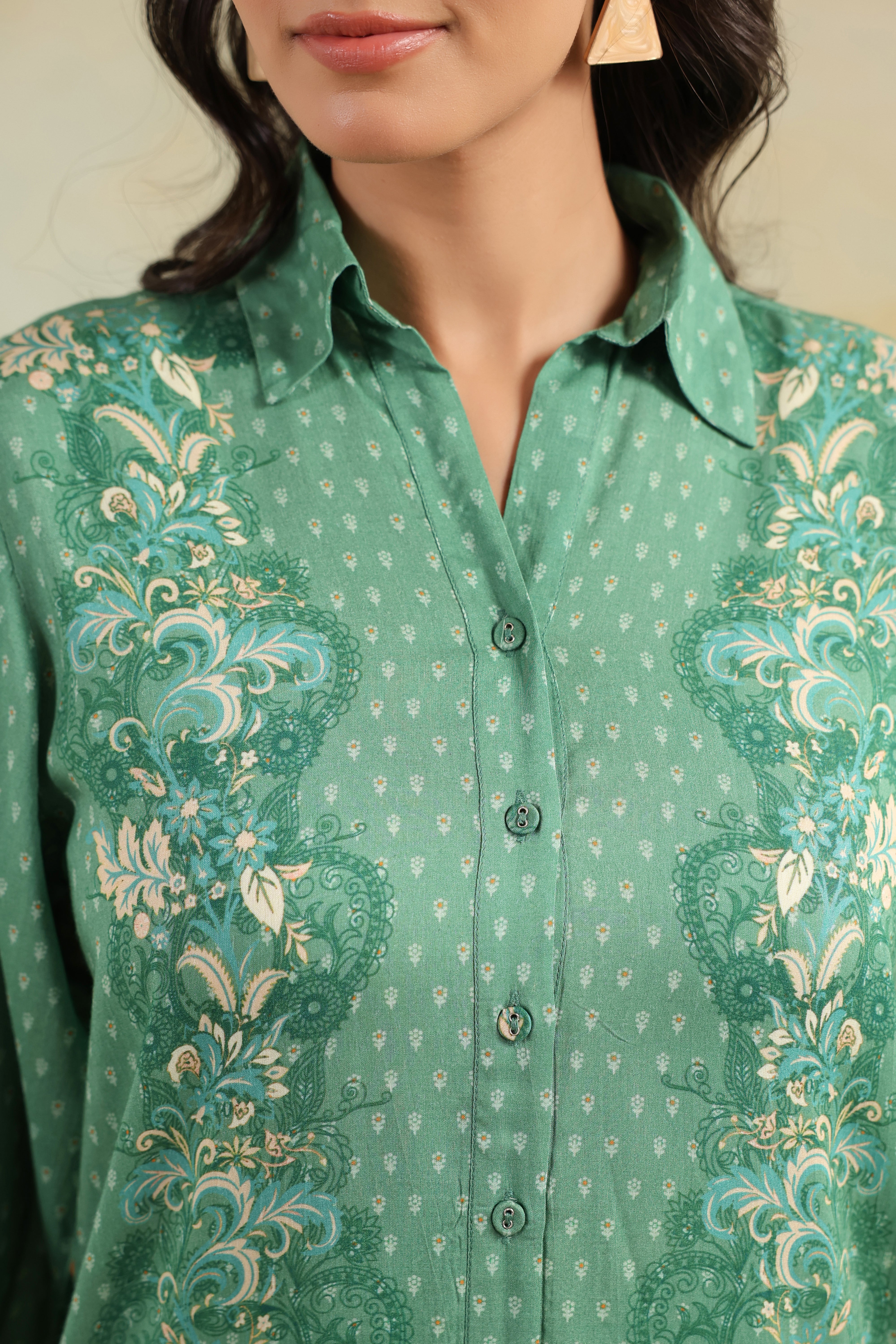 Honeycomb Tunic Set – Amazon Green