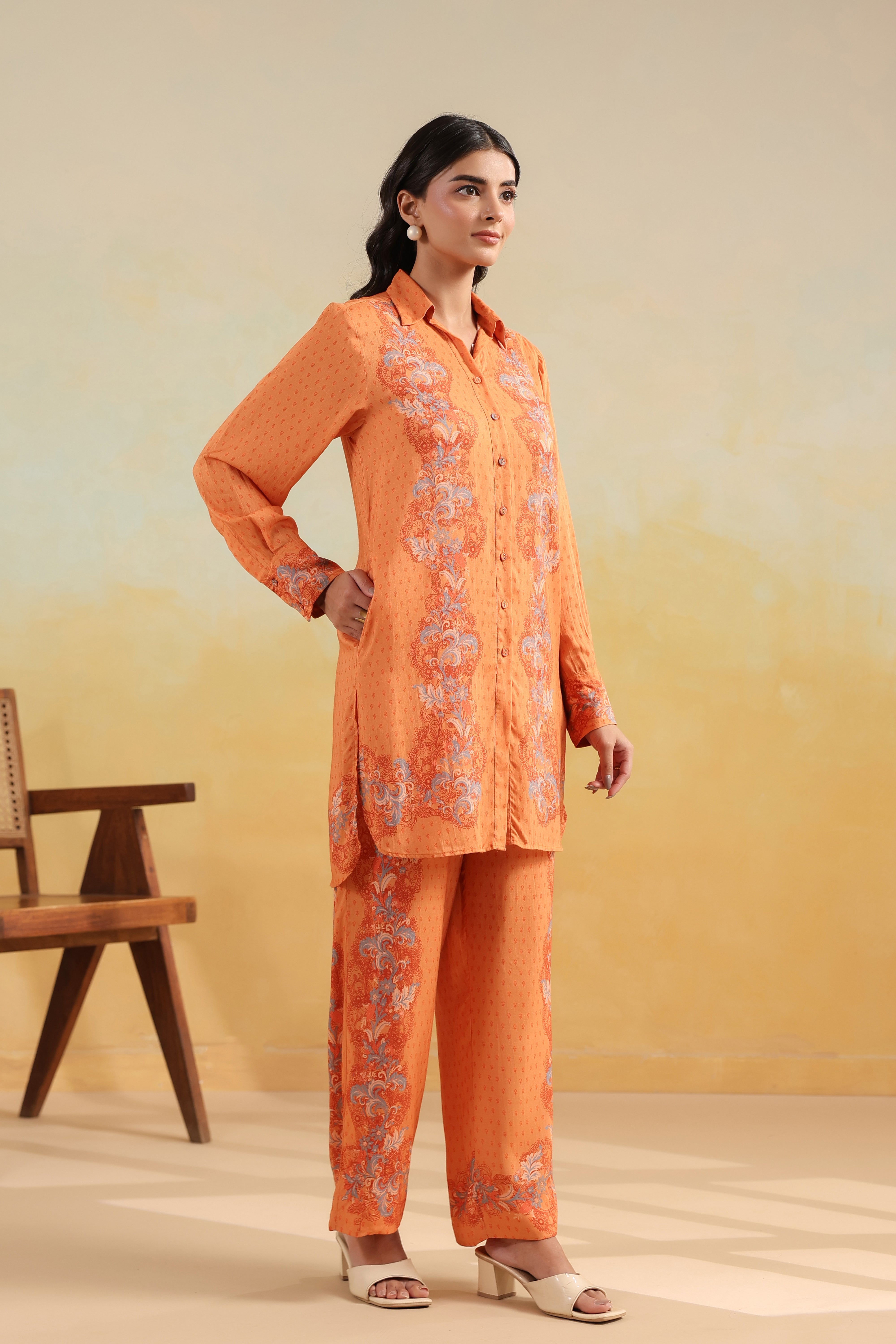 Honeycomb Tunic Set – Peach Caramel
