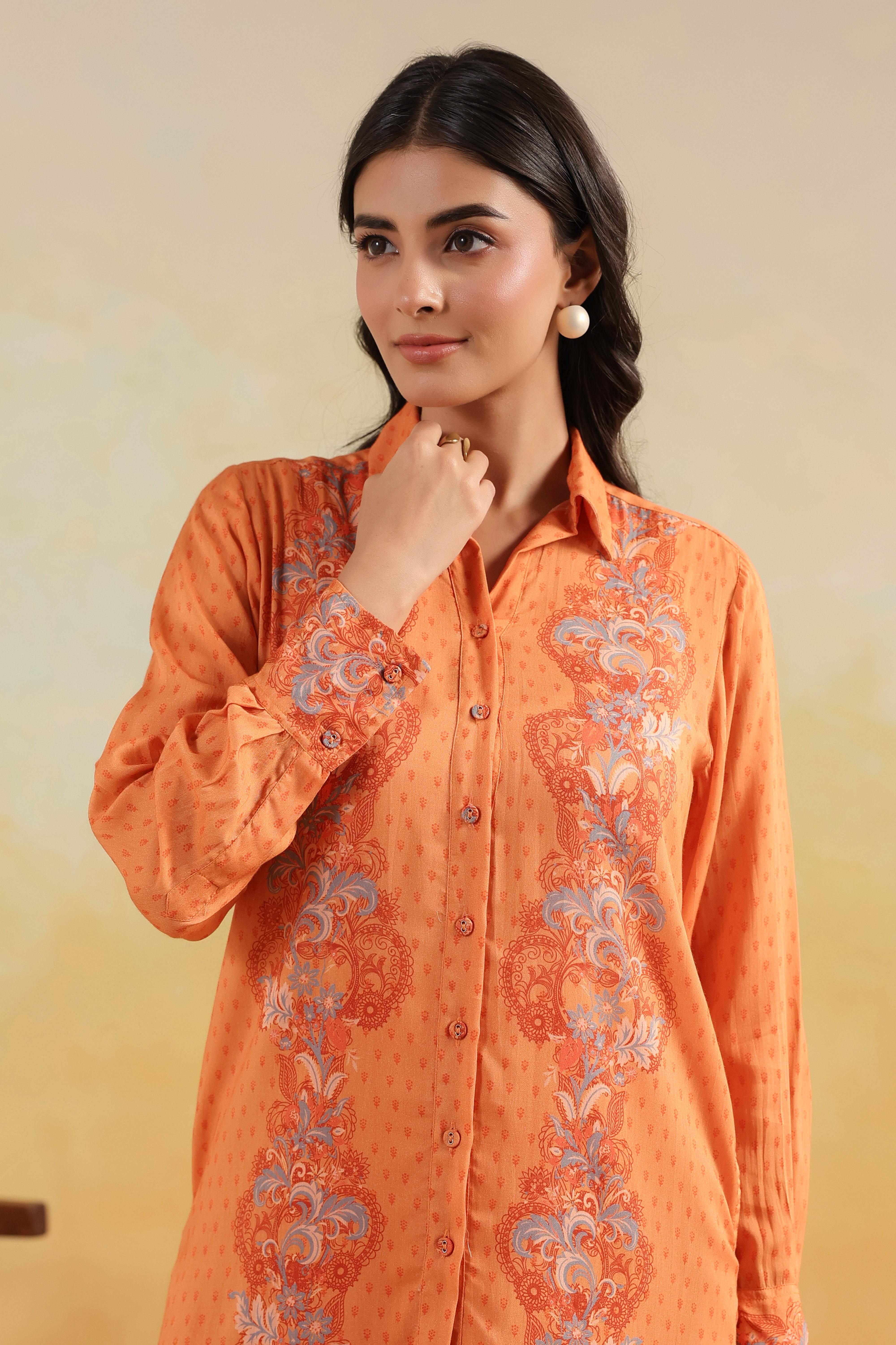 Honeycomb Tunic Set – Peach Caramel