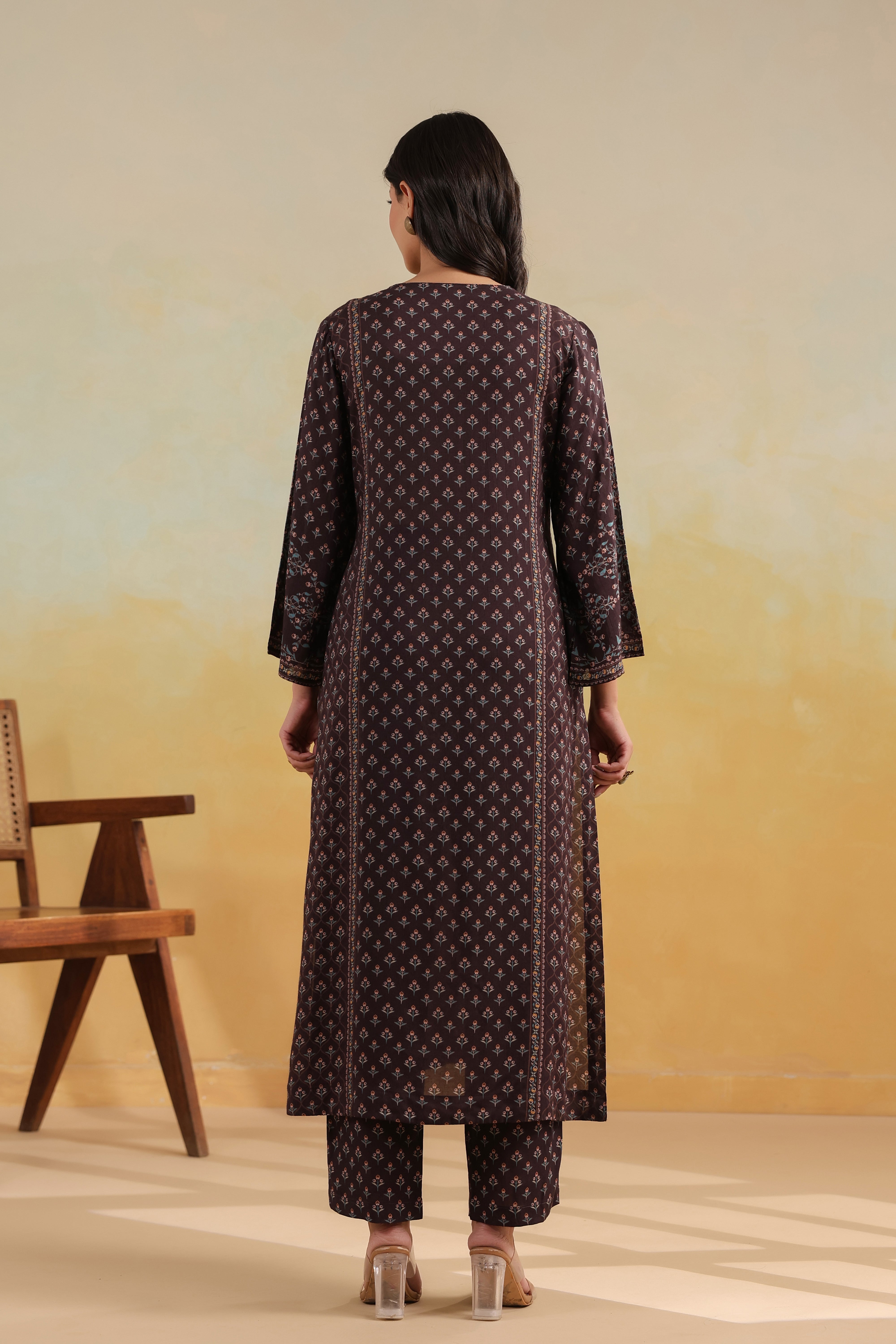 Classic Kurta Set – Coffee