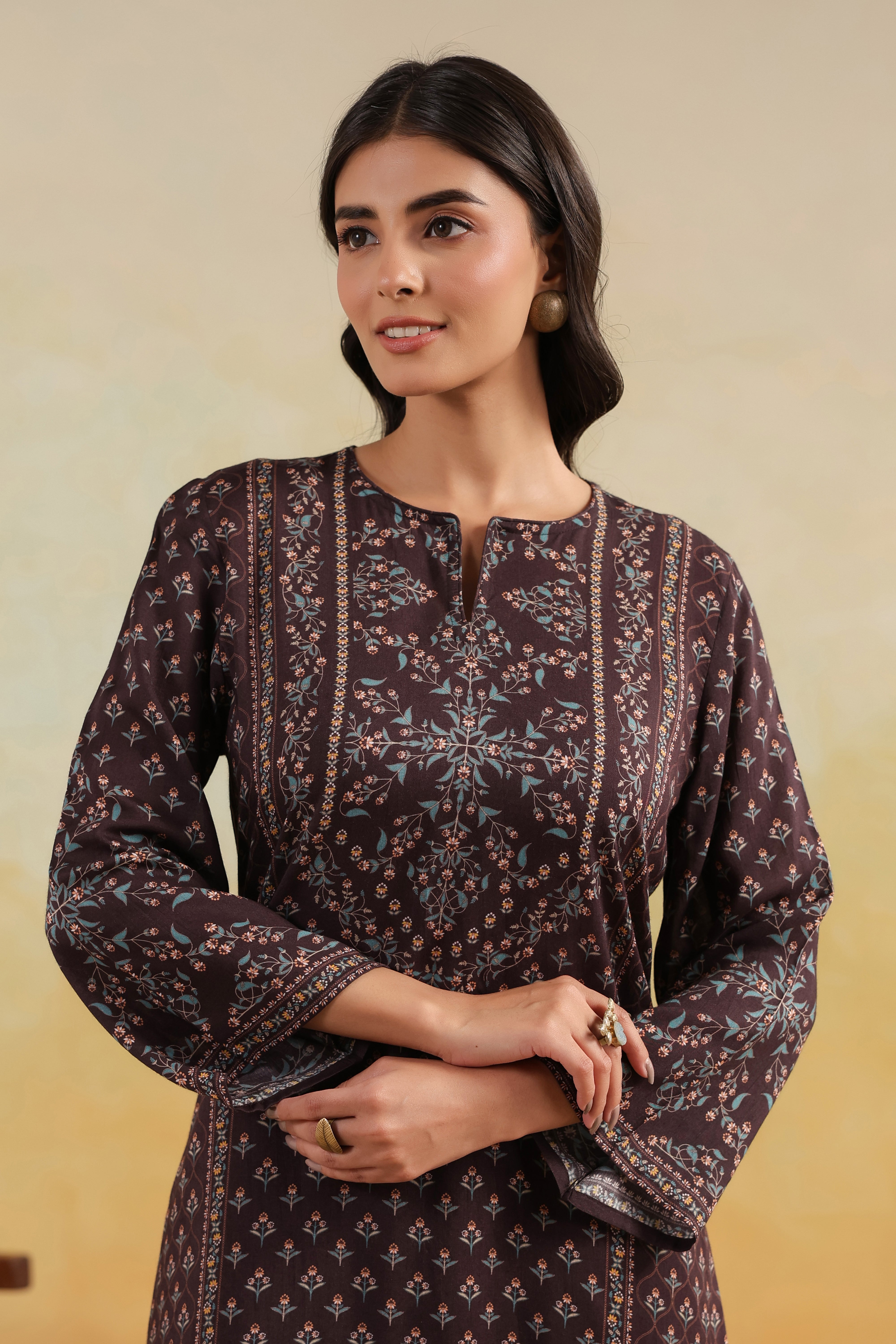 Classic Kurta Set – Coffee