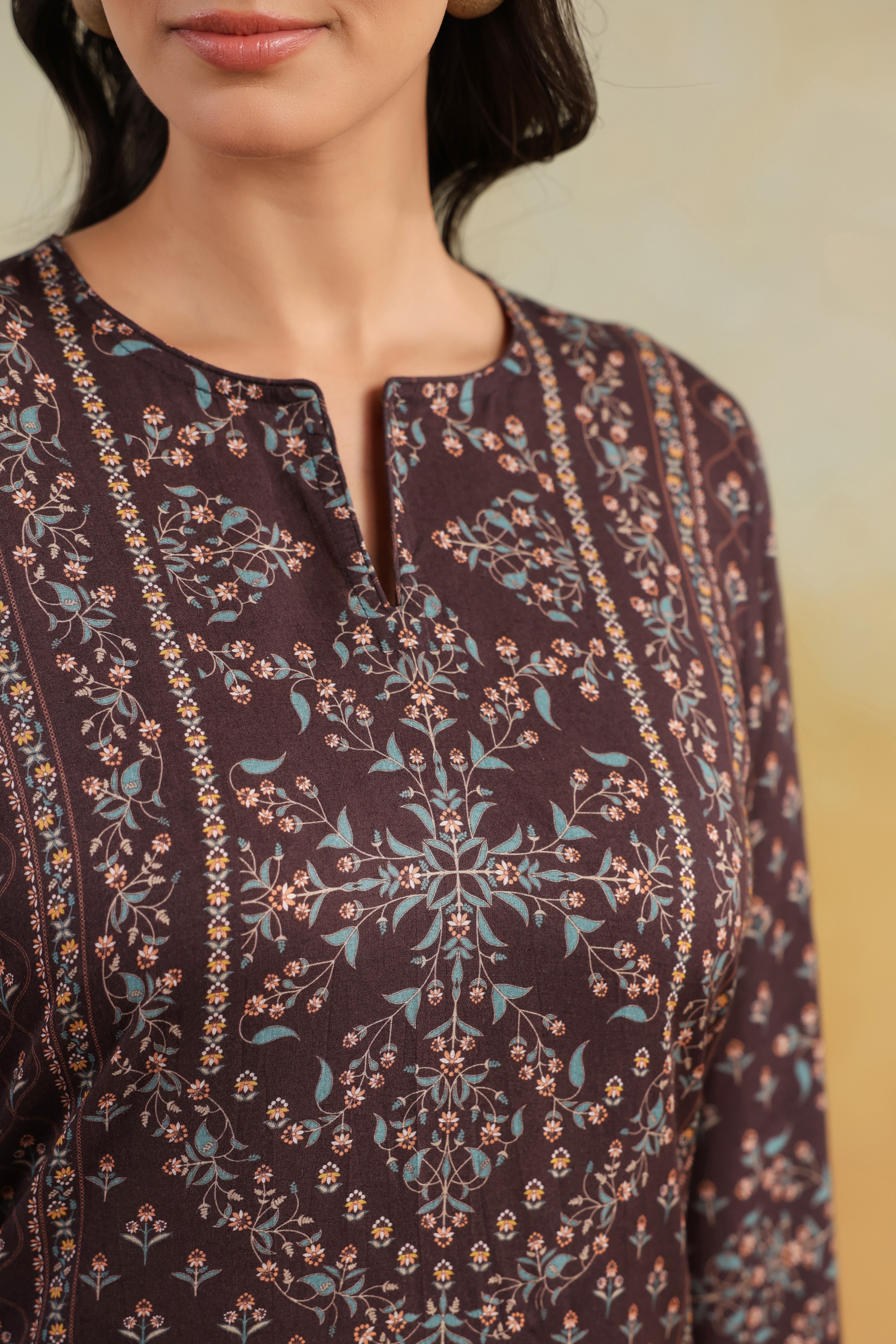 Classic Kurta Set – Coffee